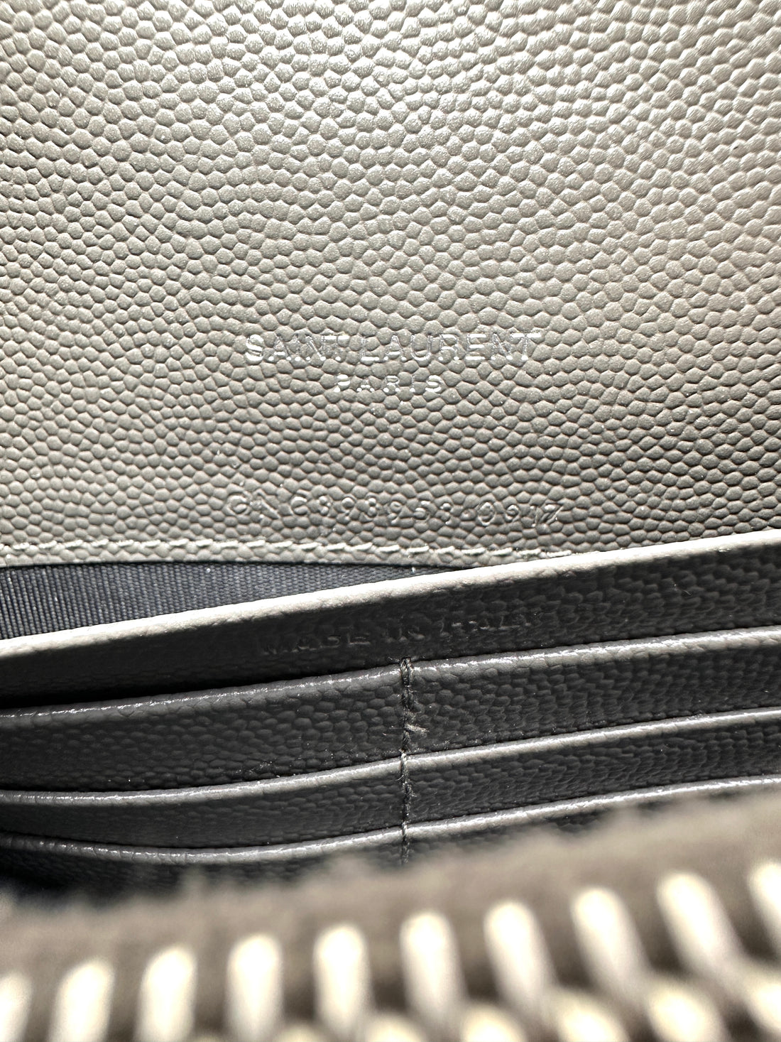Saint Laurent Envelope Black Chevron Quilted Leather Chain Shoulder Bag With Silver Logo SL155