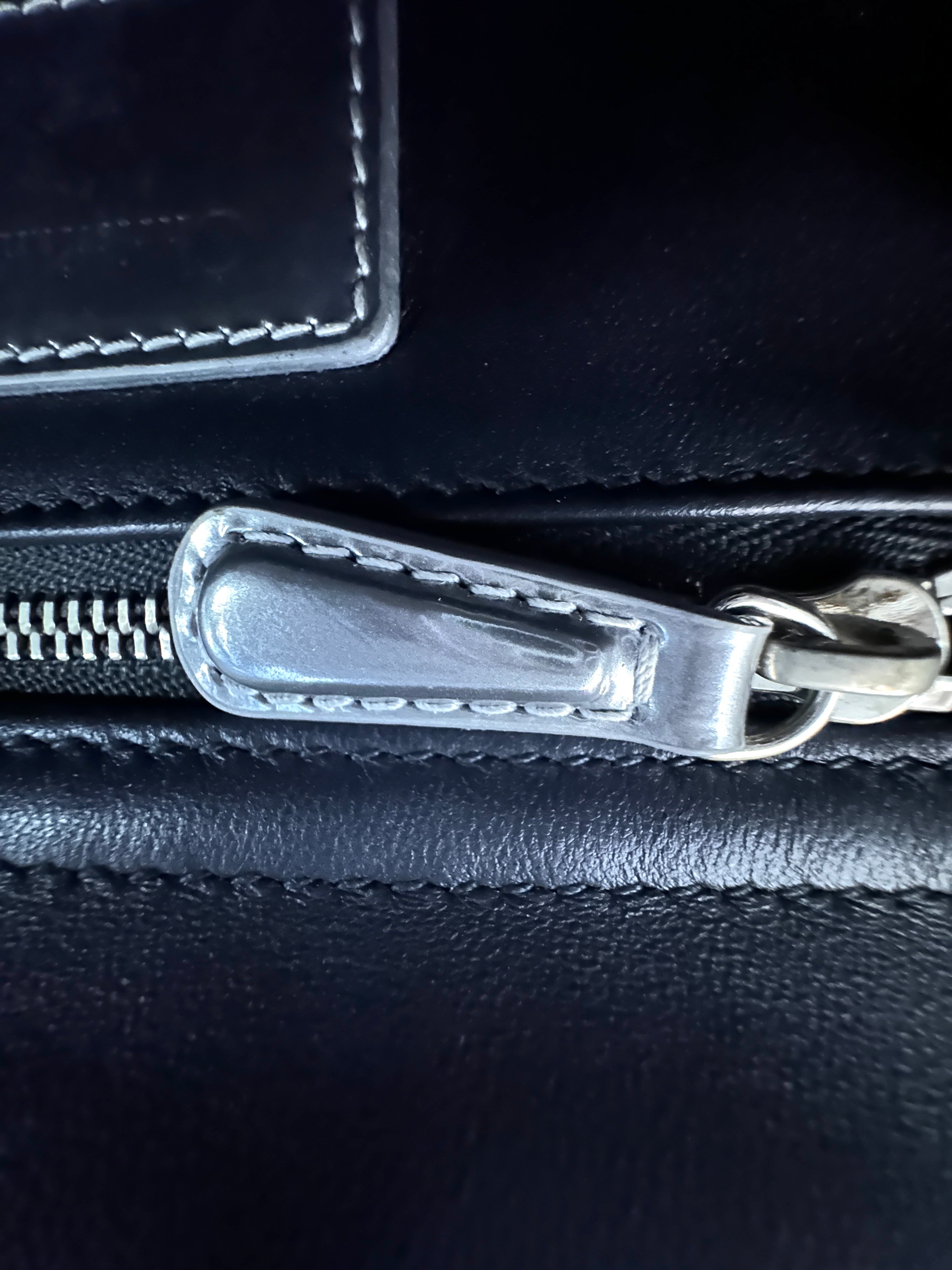 Christian Dior Lady Dior Silver Micro Cannage Leather Handle Bag With Silver Charms DR442
