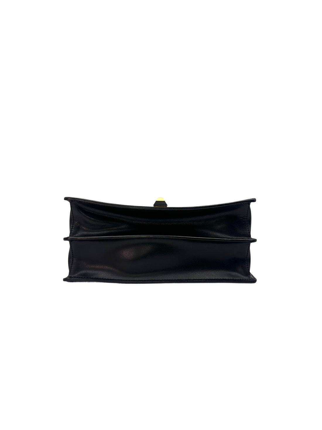 Fendi Kan I Black FF Zucca Embossed Leather Shoulder Bag FF81