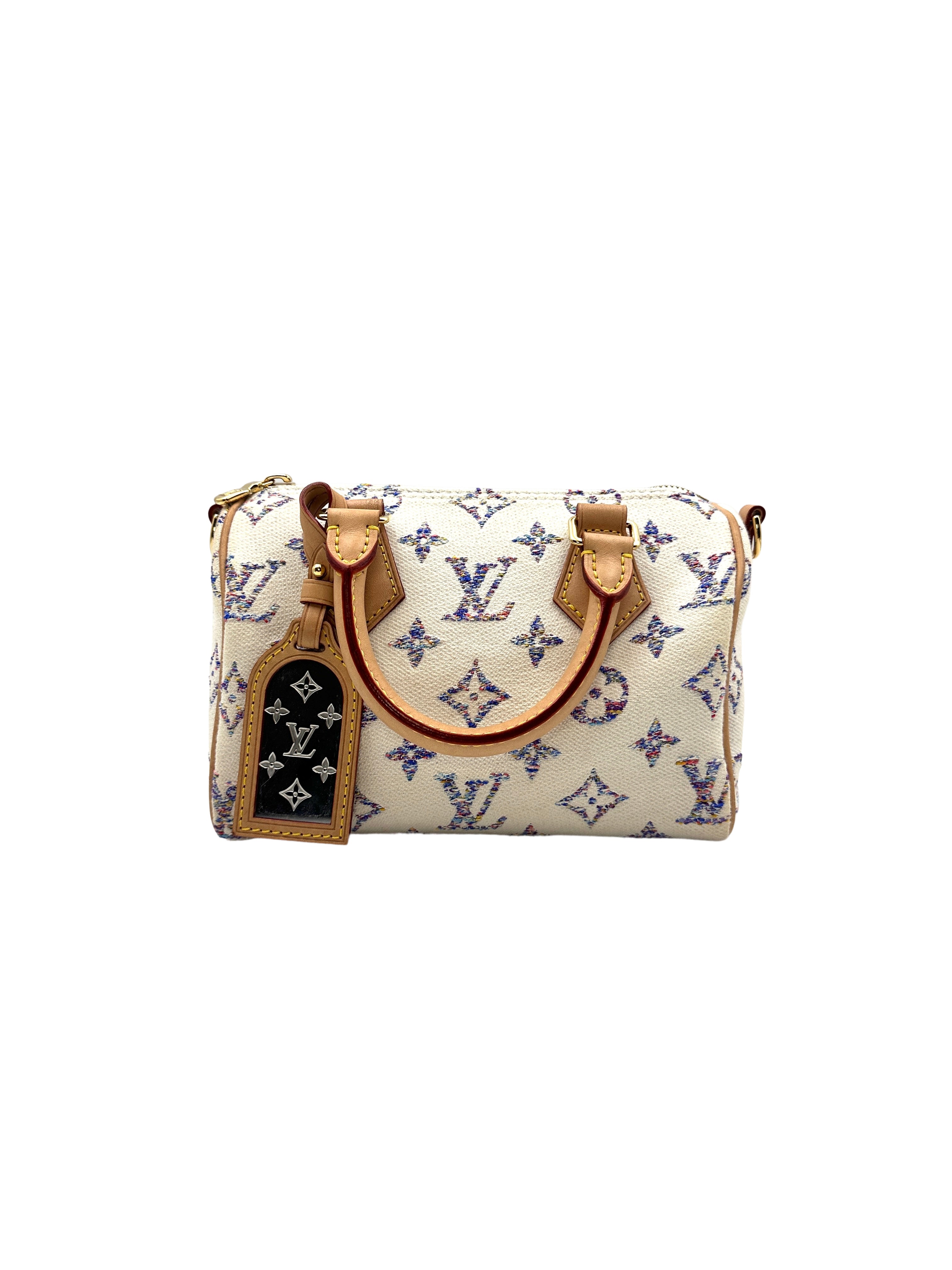 Louis Vuitton Speedy 20 Nautical White Monogram Jacquard Handle Bag LV1786