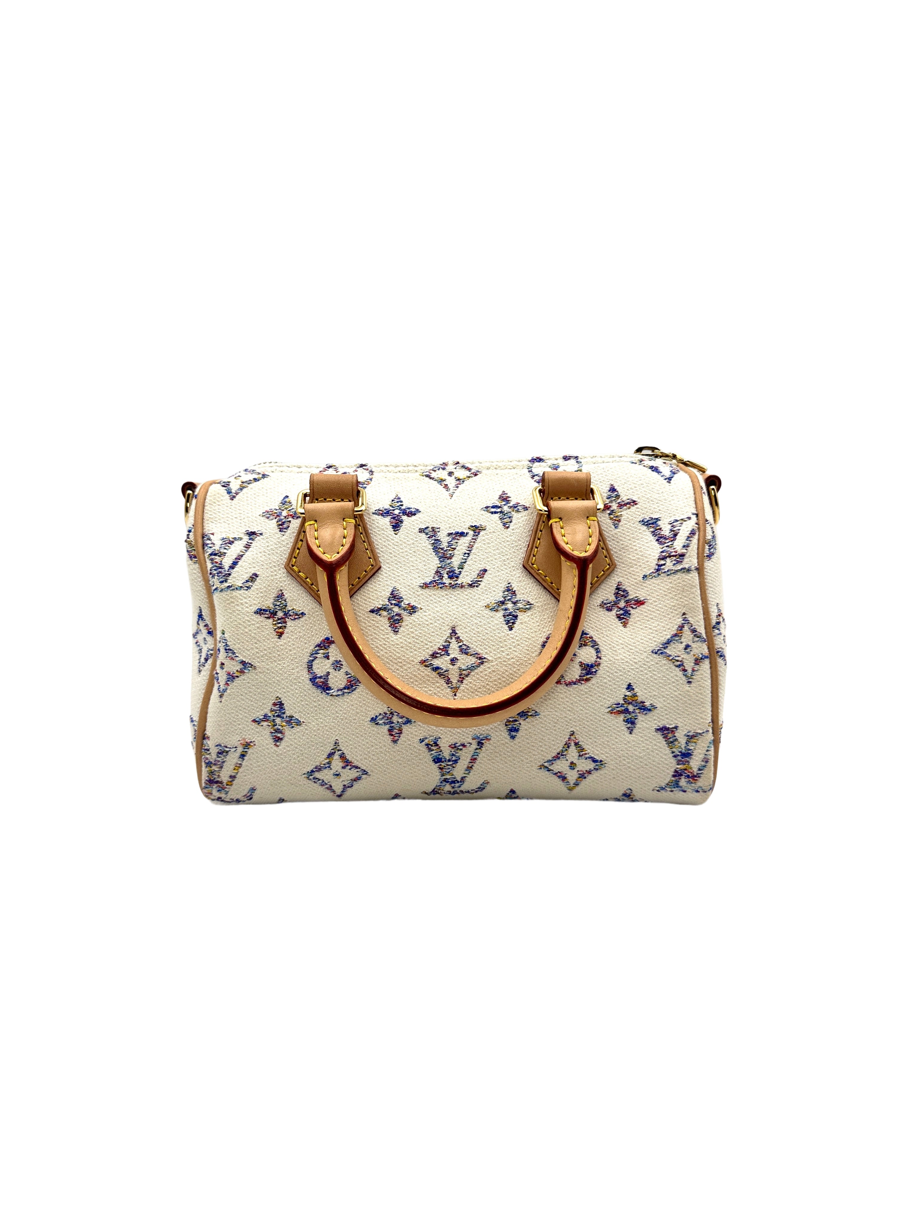 Louis Vuitton Speedy 20 Nautical White Monogram Jacquard Handle Bag LV1786