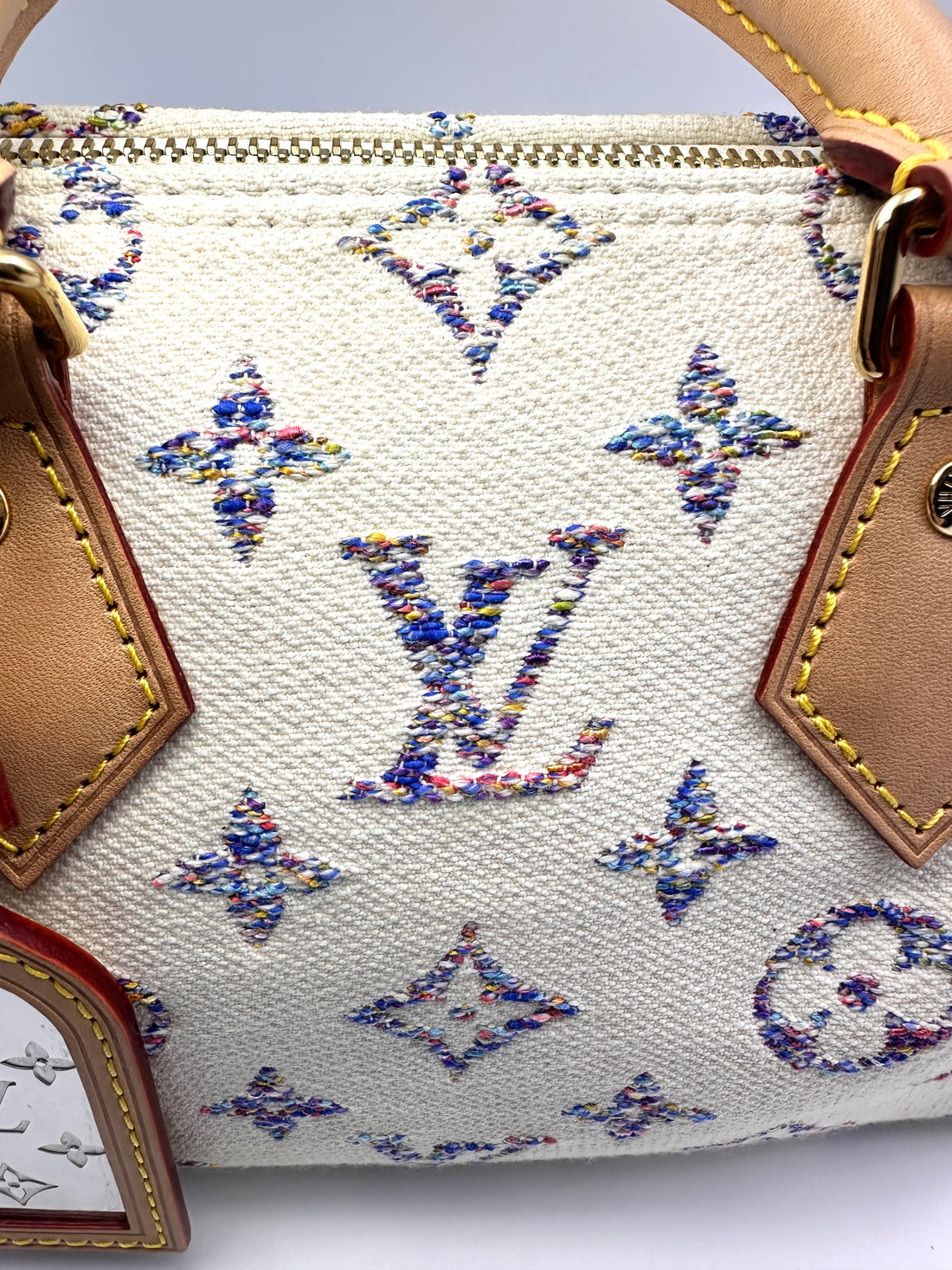 Louis Vuitton Speedy 20 Nautical White Monogram Jacquard Handle Bag LV1786