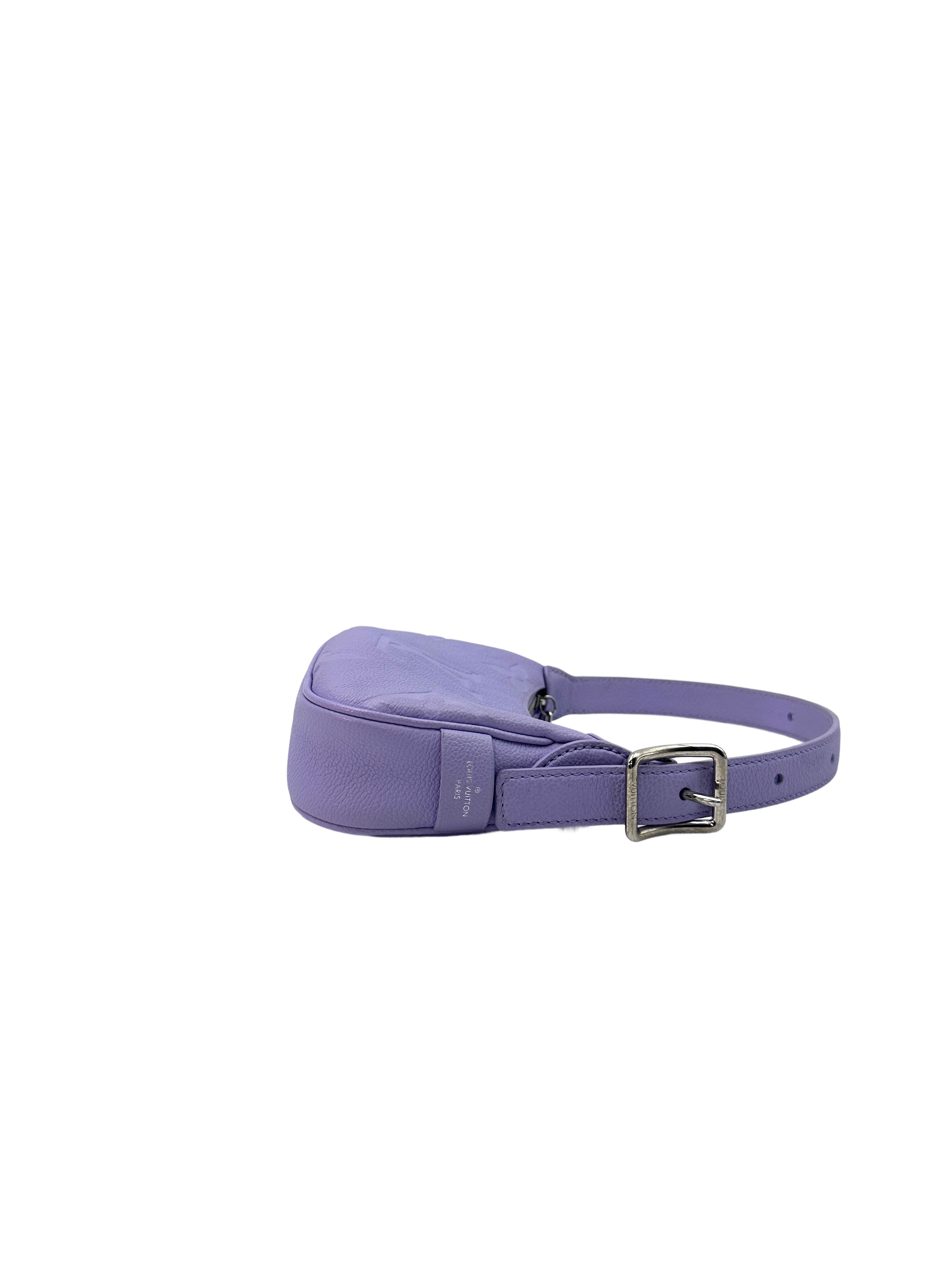 Louis Vuitton Mini Moon Purple Monogram Empreinte Leather Handle Bag LV1789