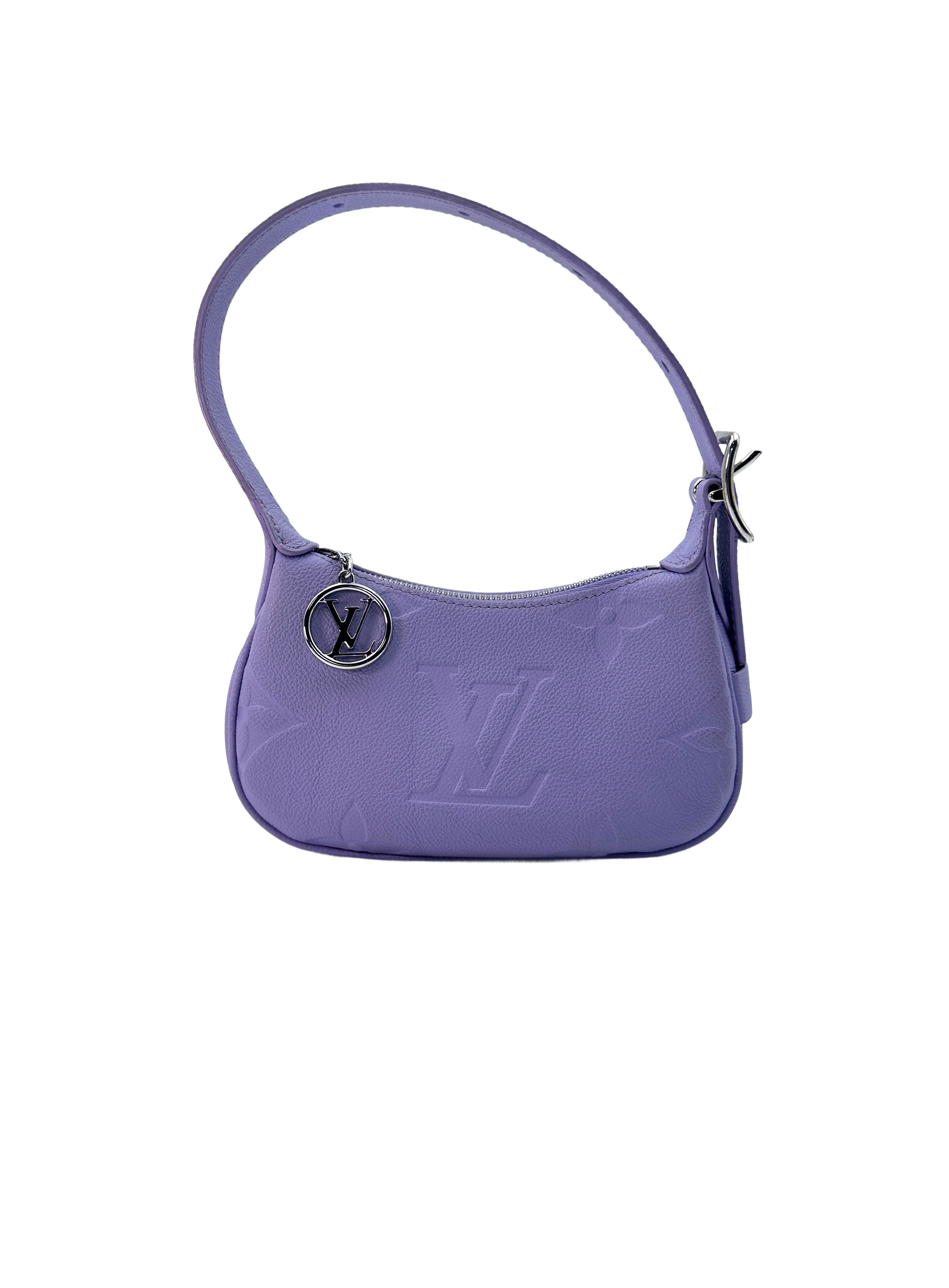 Louis Vuitton Mini Moon Purple Monogram Empreinte Leather Handle Bag LV1789