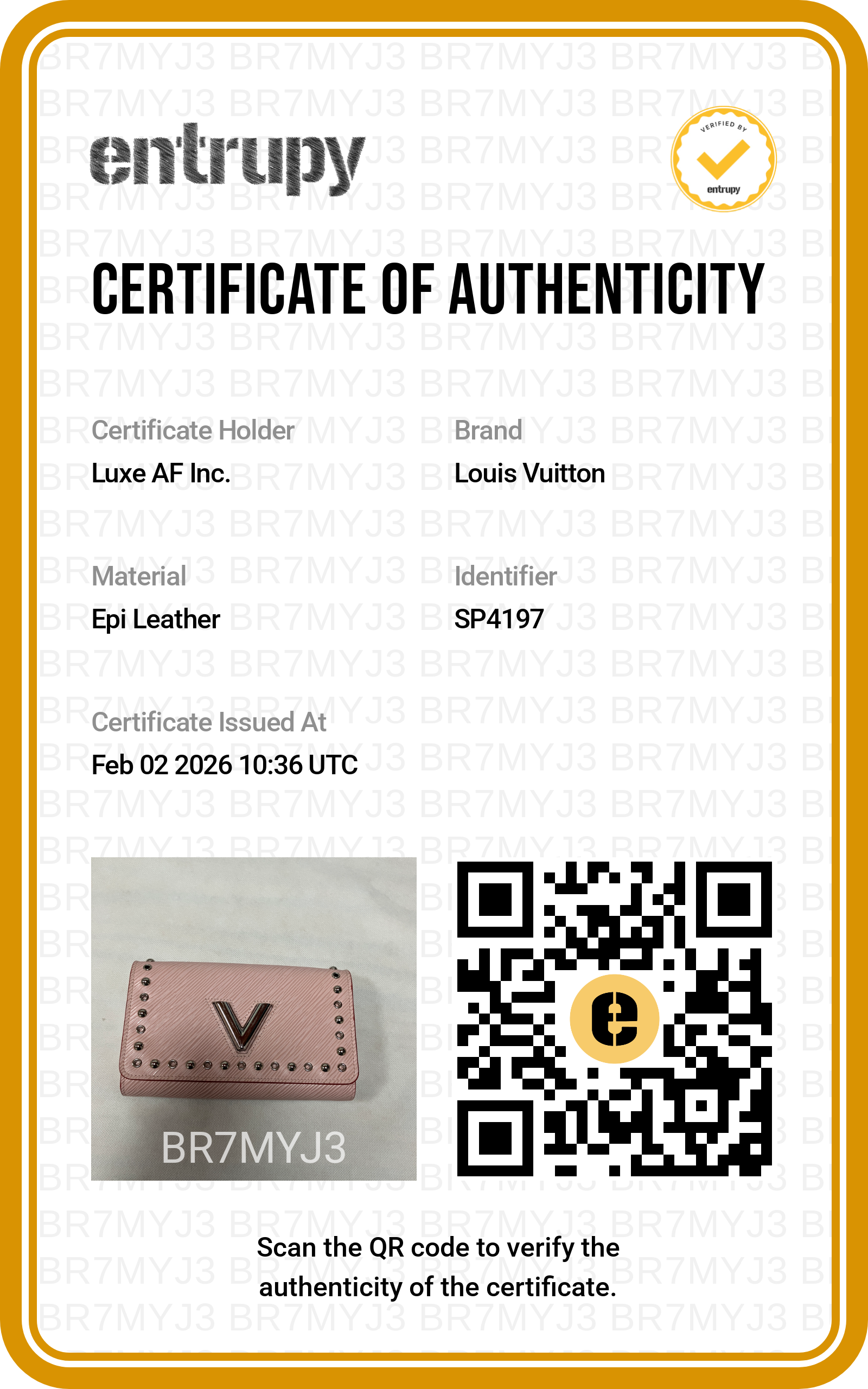 Louis Vuitton Twist Pink Studded Epi Leather Wallet On Chain Bag LV1790