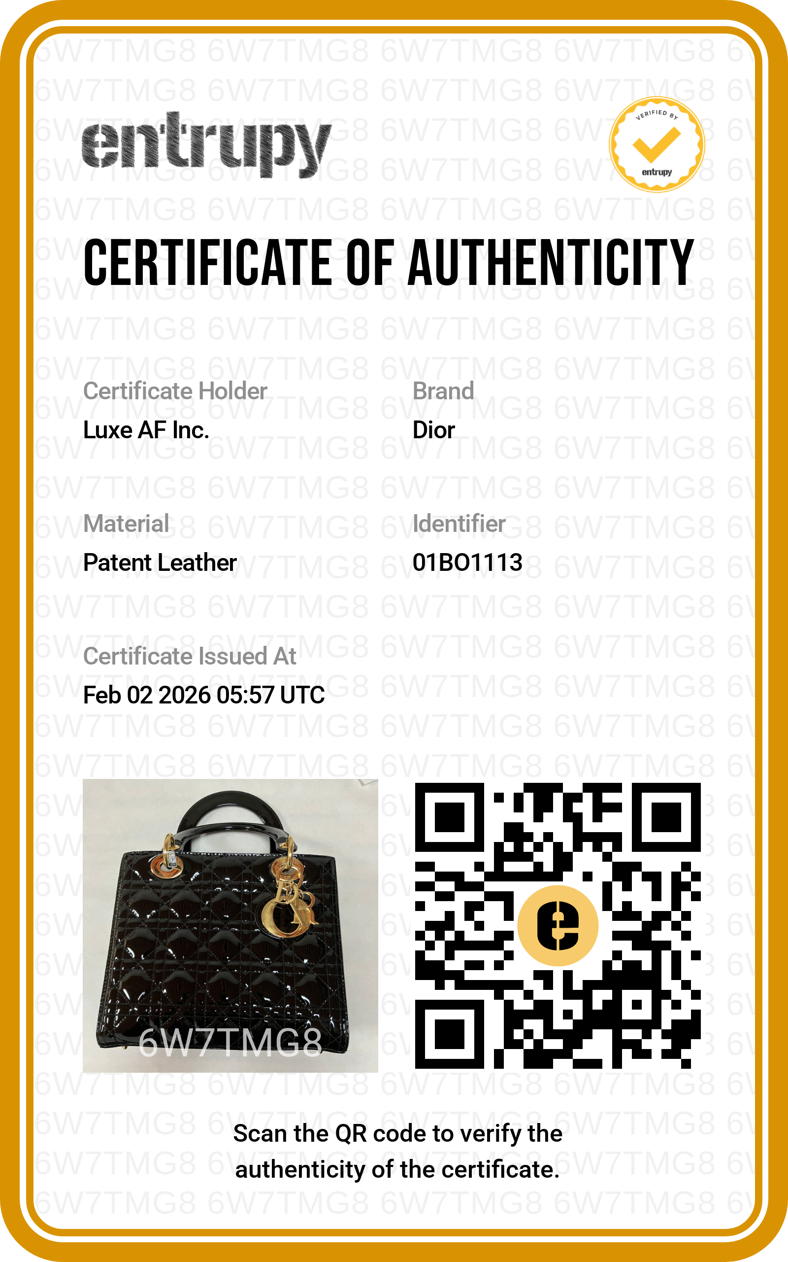 Christian Dior Lady Dior Black Patent Cannage Leather Handle Bag With Gold Charms DR447