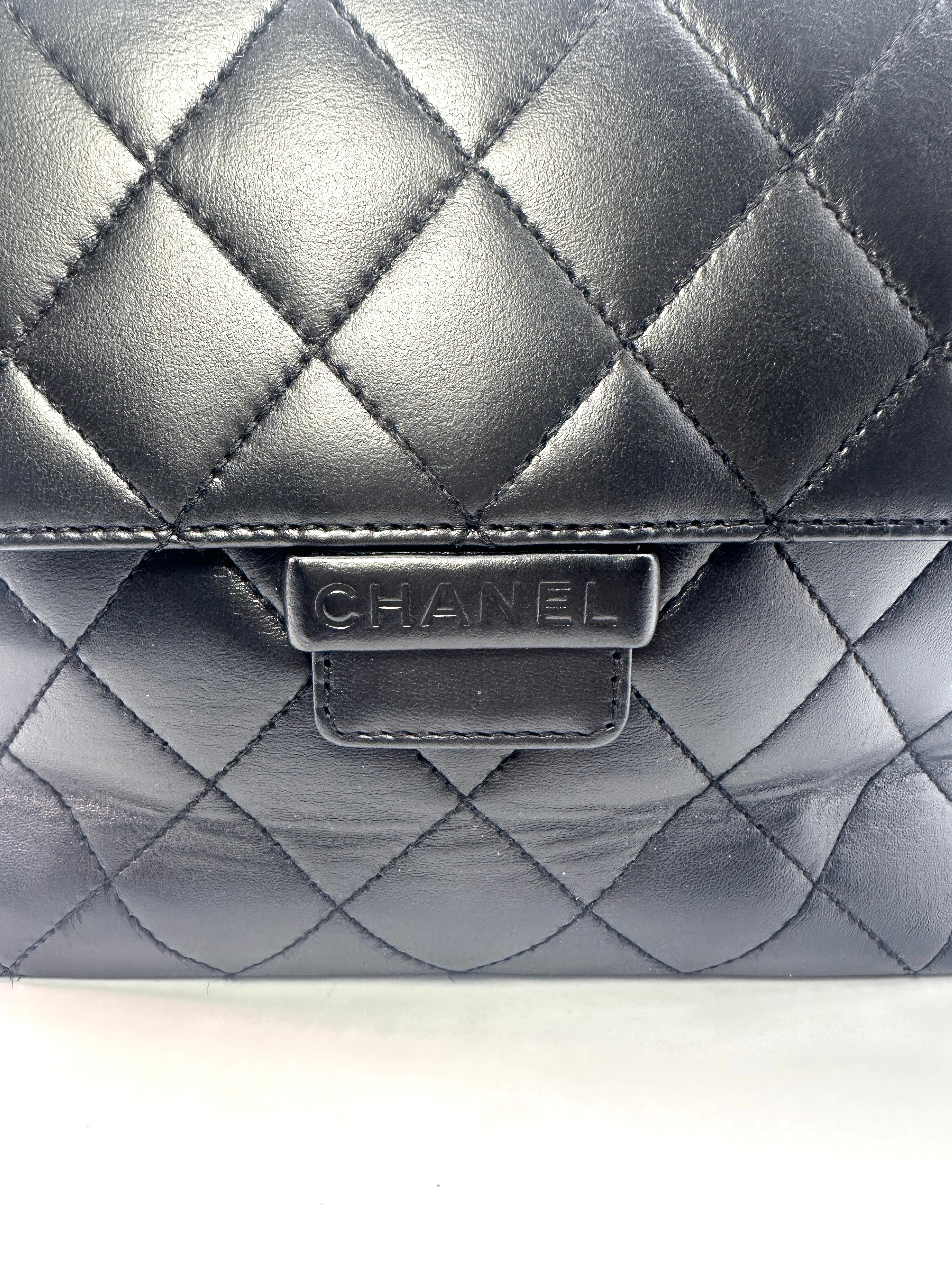 Chanel Vintage Black Quilted Lambskin Leather Crossbody Flap Bag(59***16) CC1265