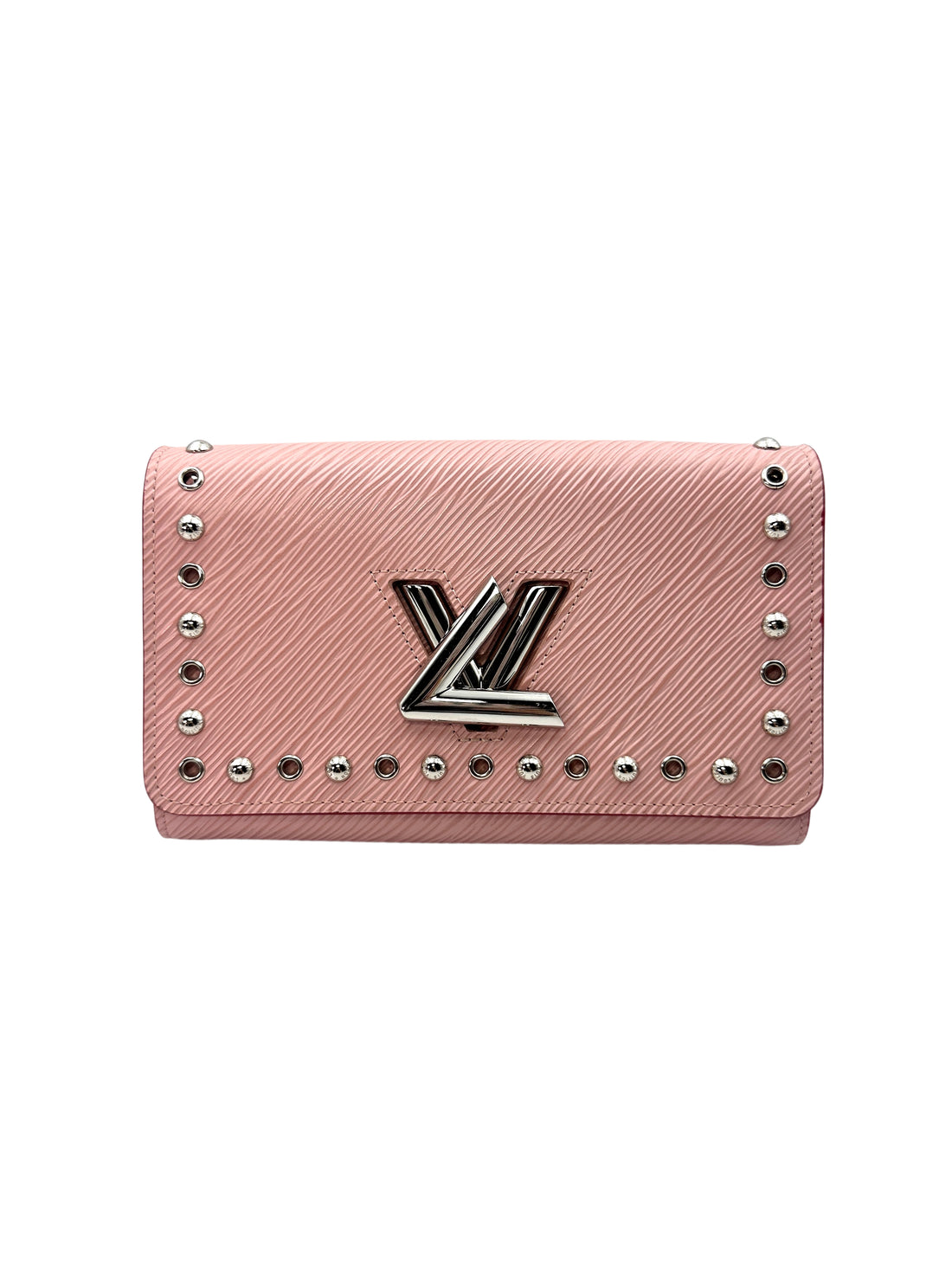 Louis Vuitton Twist Pink Studded Epi Leather Wallet On Chain Bag LV1790