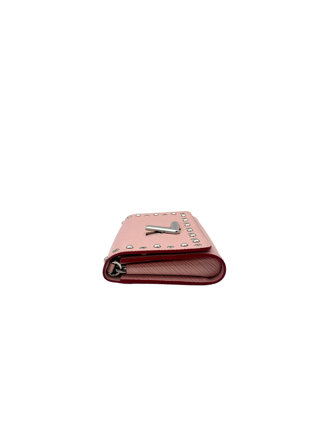 Louis Vuitton Twist Pink Studded Epi Leather Wallet On Chain Bag LV1790