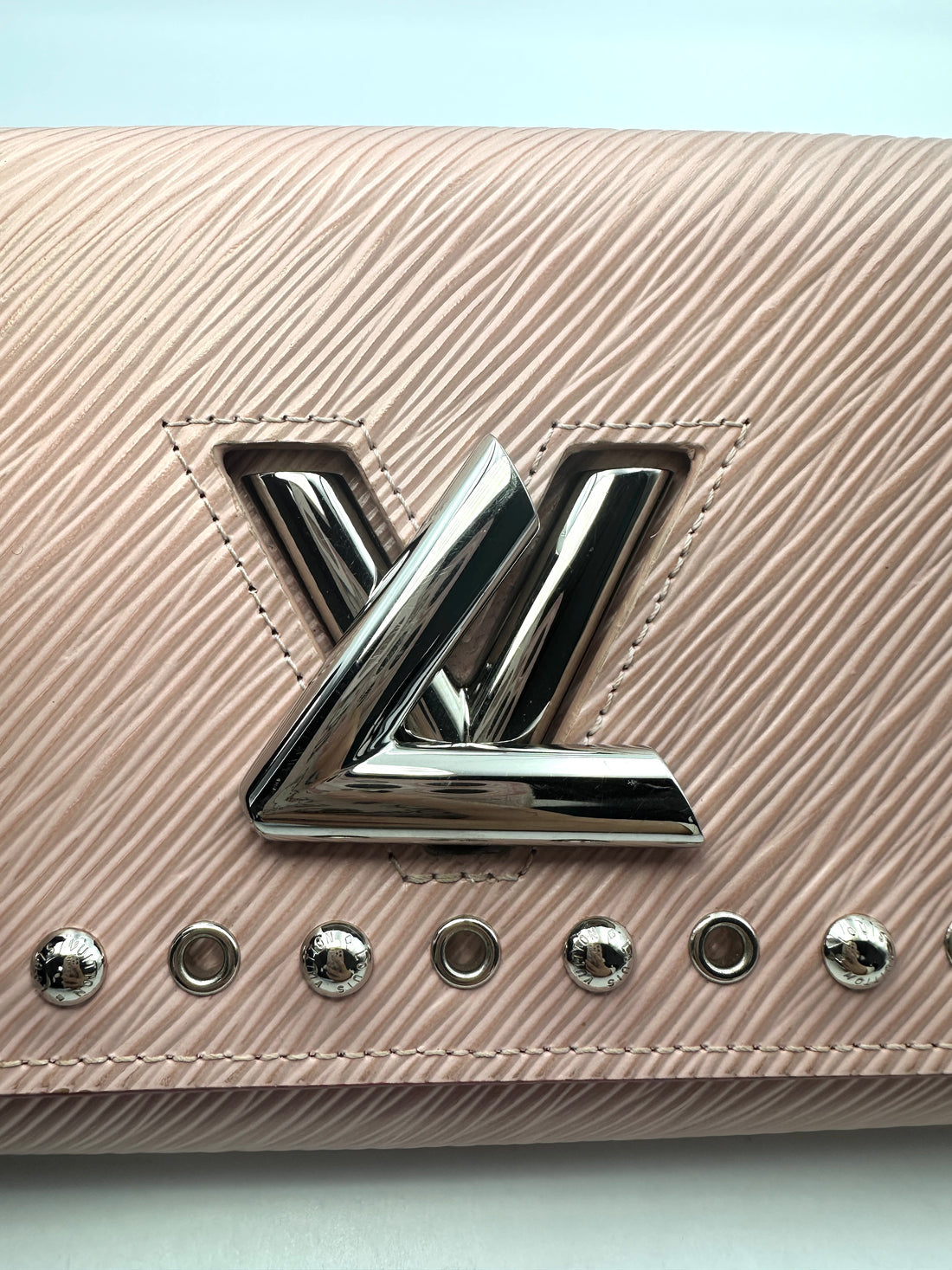 Louis Vuitton Twist Pink Studded Epi Leather Wallet On Chain Bag LV1790
