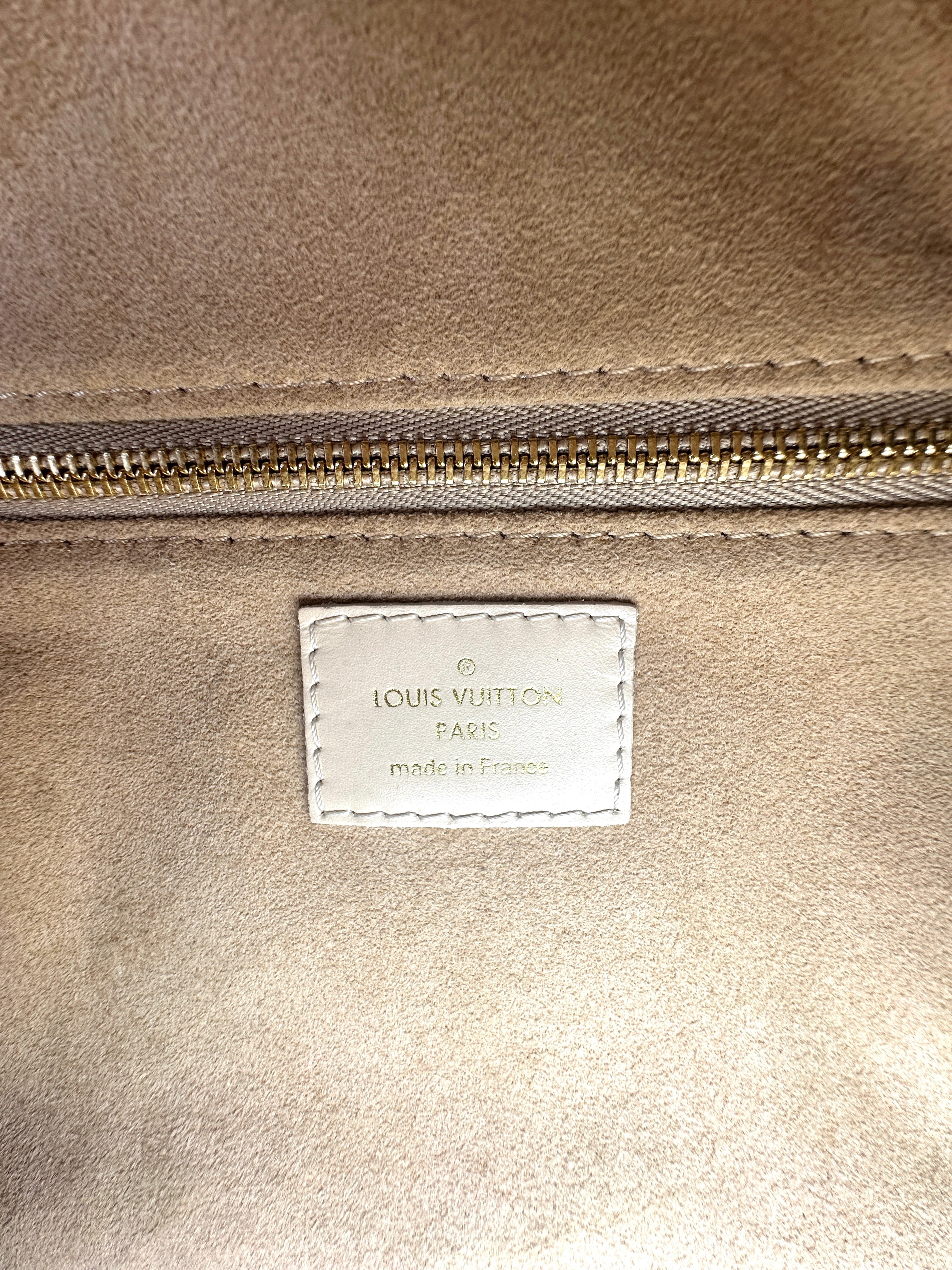 Louis Vuitton Petite Malle Souple White Monogram Empreinte Leather Crossbody Handle Bag With Gold Hardware LV1793