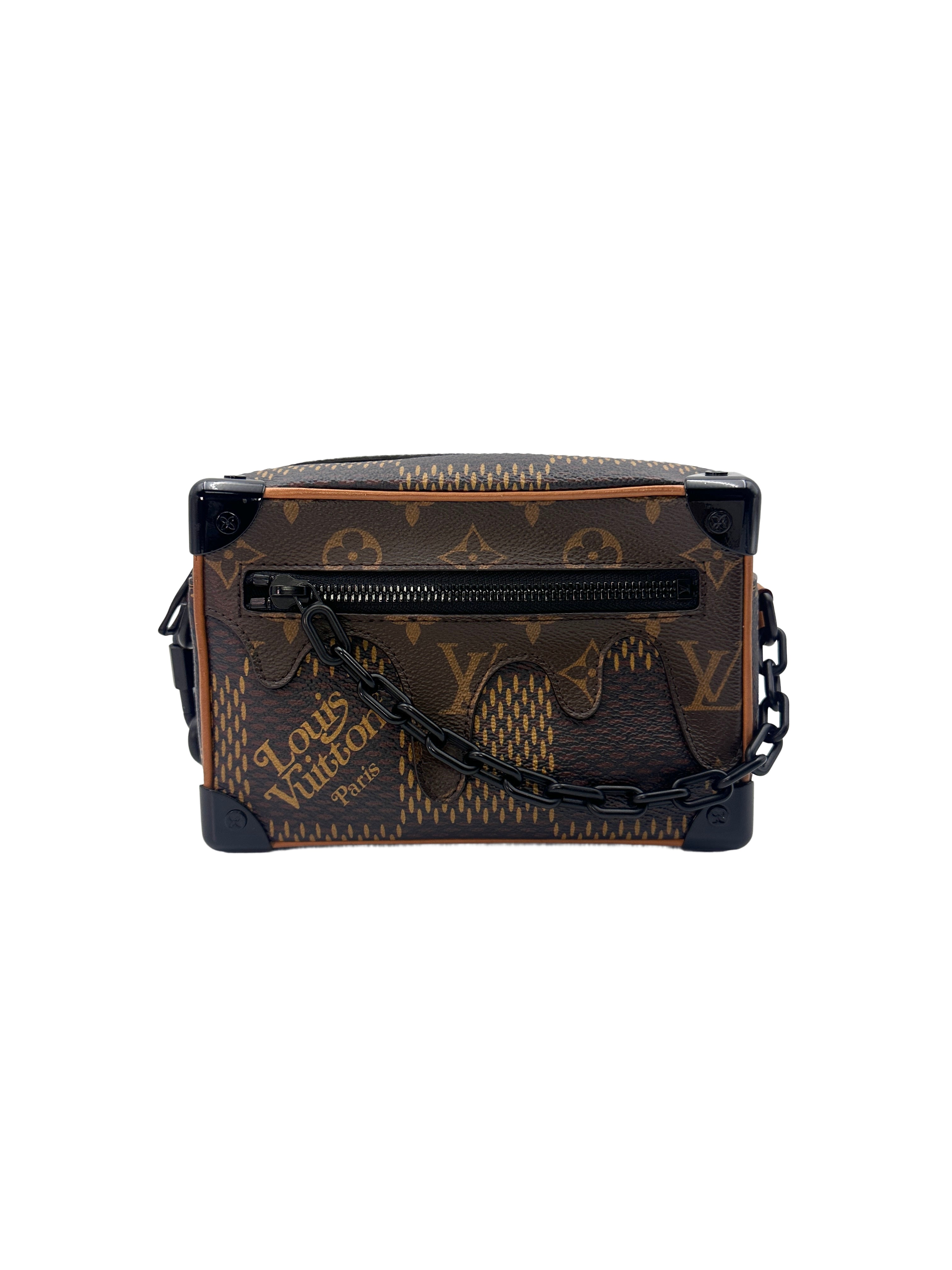 Louis Vuitton x Nigo Mini Solf Trunk Brown Damier Ebene Leather Shoulder Bag LV1795