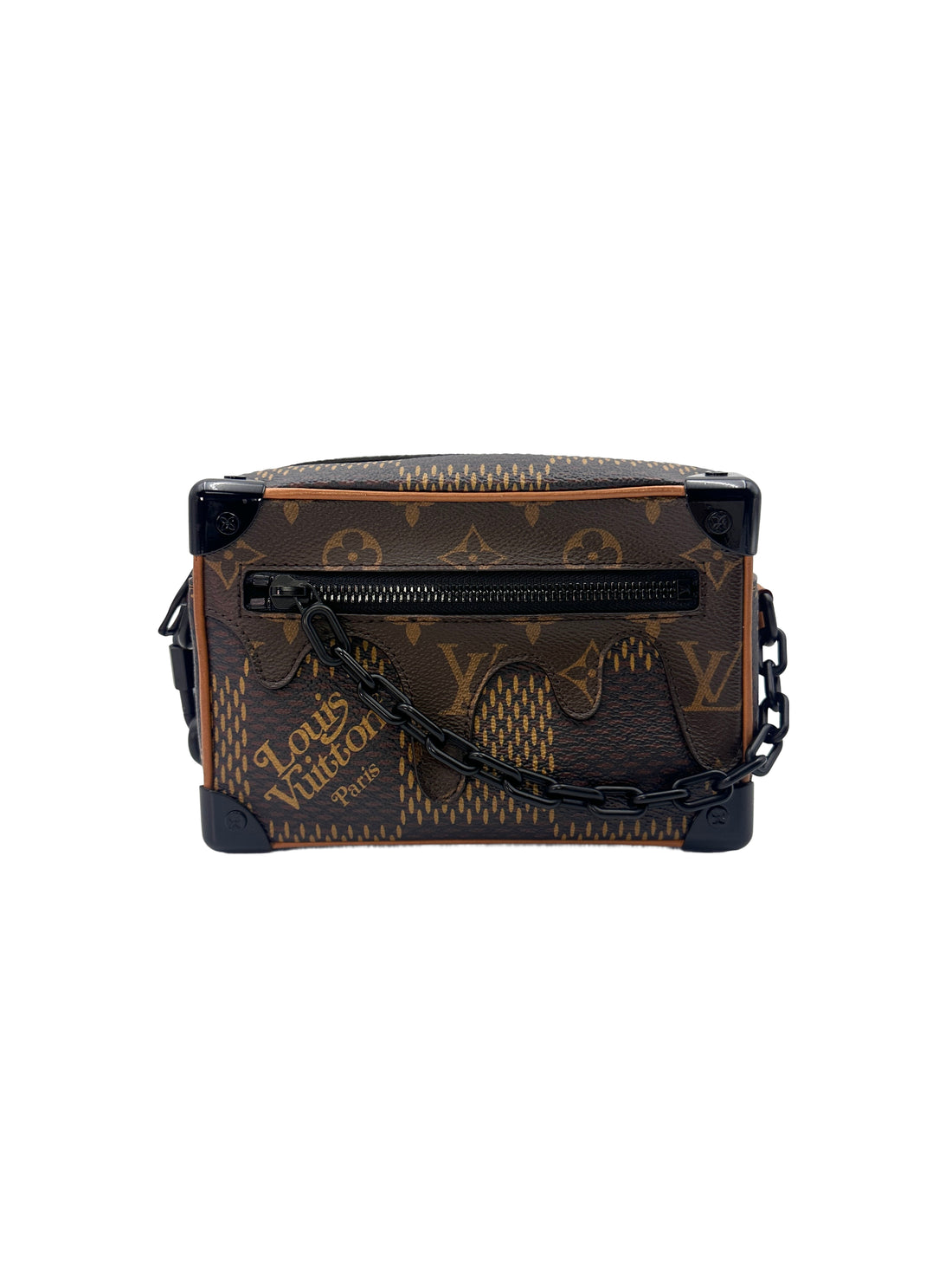 Louis Vuitton x Nigo Mini Solf Trunk Brown Damier Ebene Leather Shoulder Bag LV1795