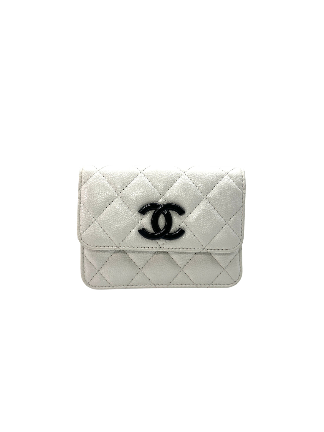 Chanel My Everything White Caviar Calfskin Leather Chain Shoulder Bag(30***95) CC1266