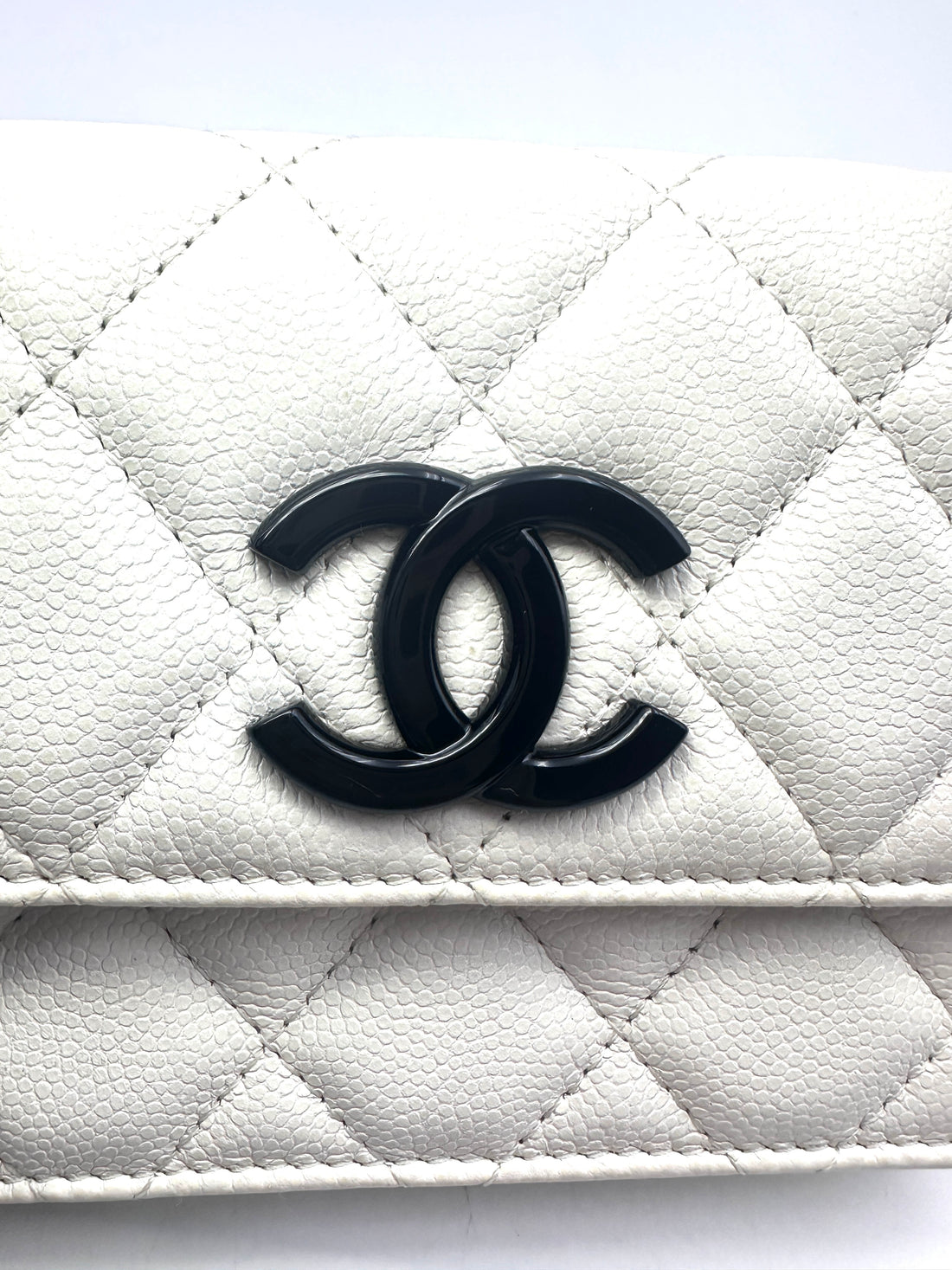 Chanel My Everything White Caviar Calfskin Leather Chain Shoulder Bag(30***95) CC1266