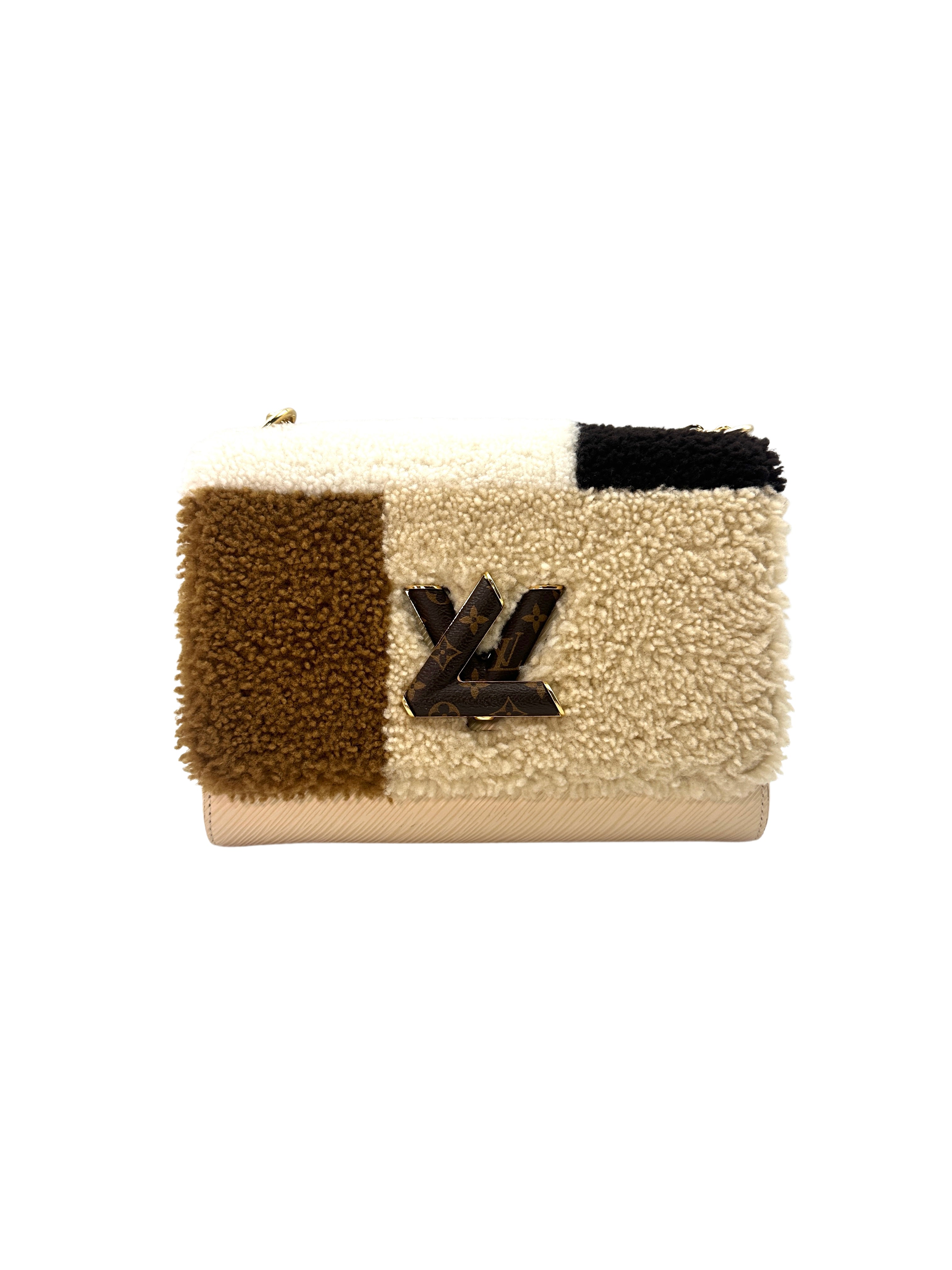 Louis Vuitton Teddy Twist Shearling Chain Shoulder Bag LV1799