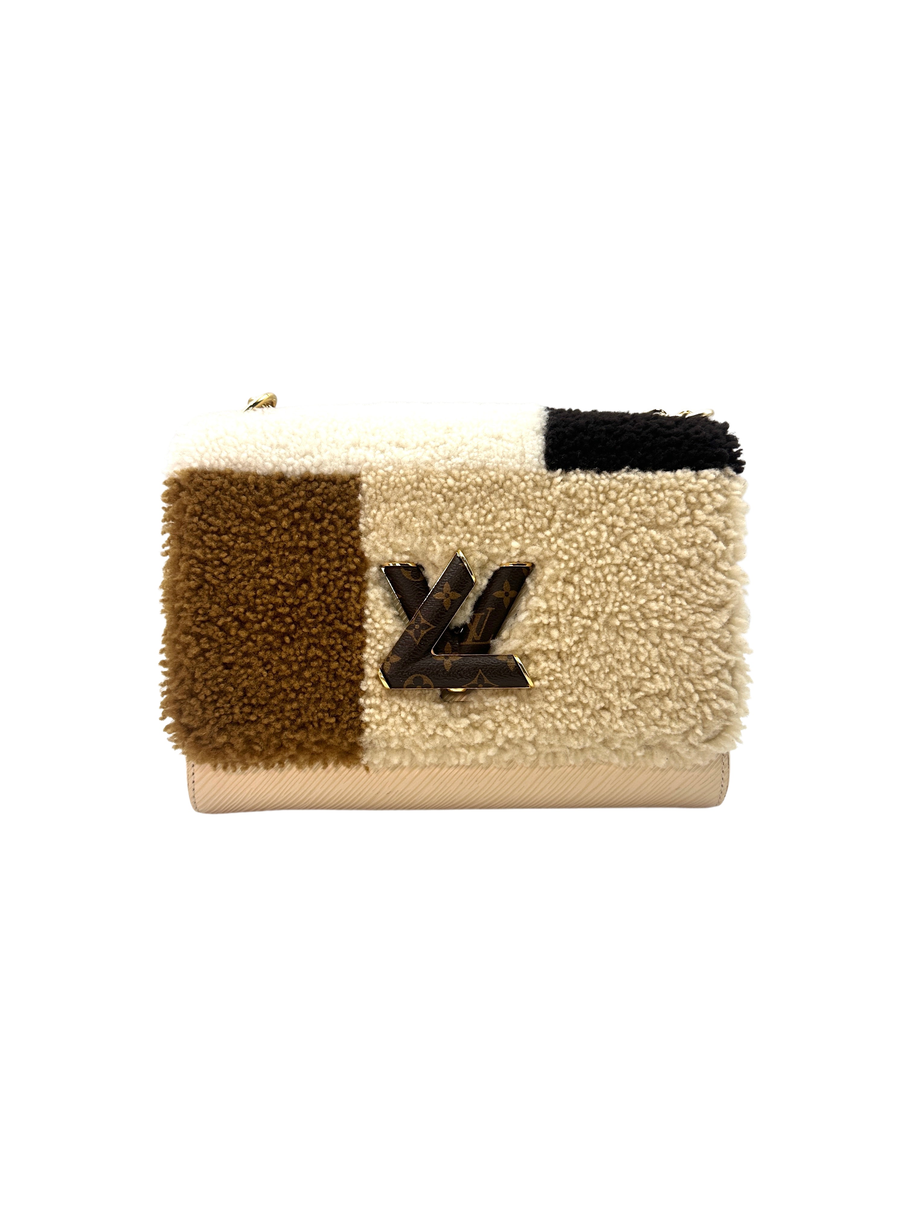 Louis Vuitton Teddy Twist Shearling Chain Shoulder Bag LV1799
