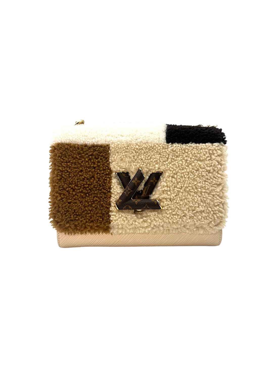 Louis Vuitton Teddy Twist Shearling Chain Shoulder Bag LV1799