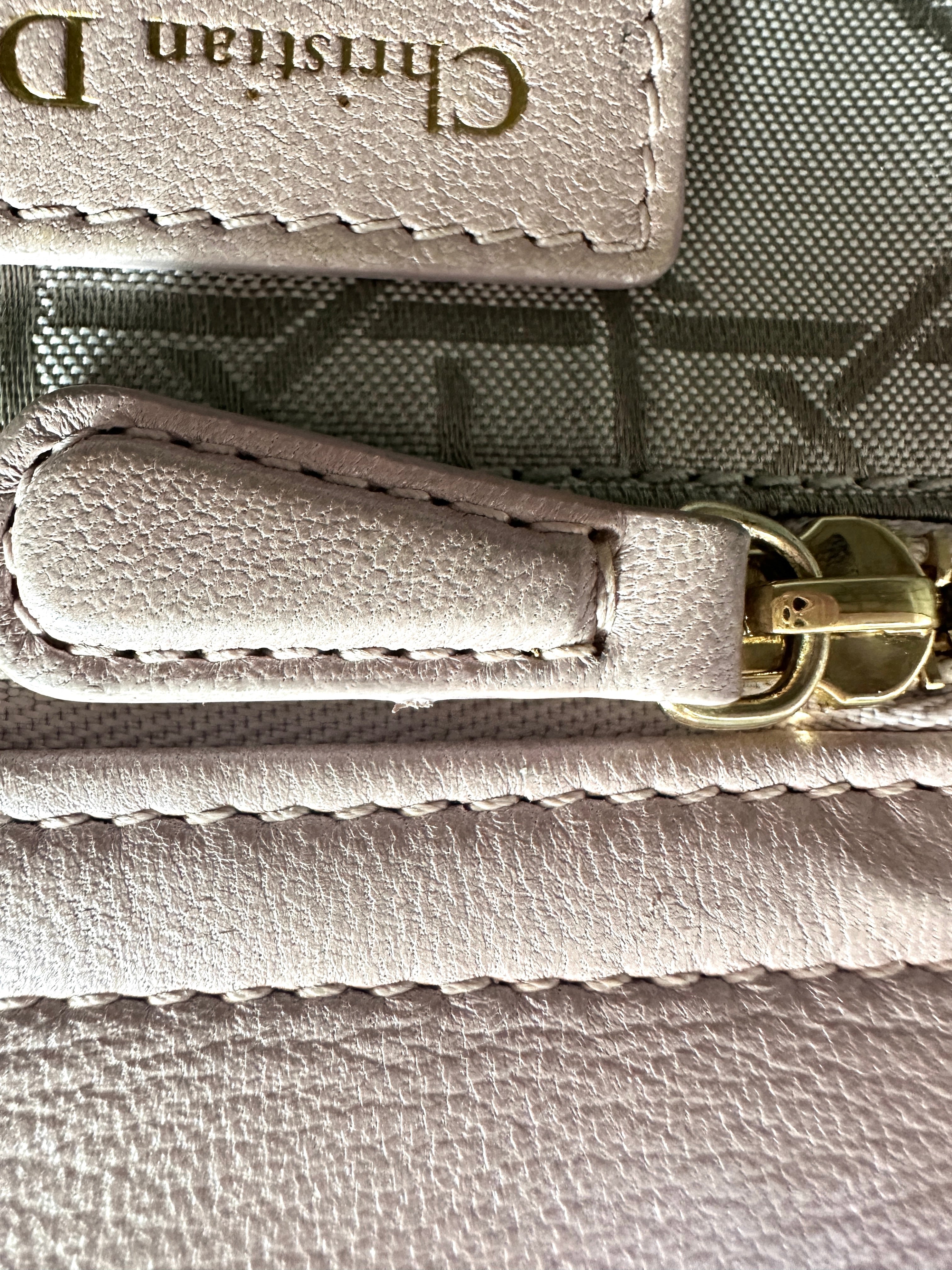 Christian Dior Lady Dior Pink Cannage Lambskin Leather Handle Bag With Gold Charms DR452