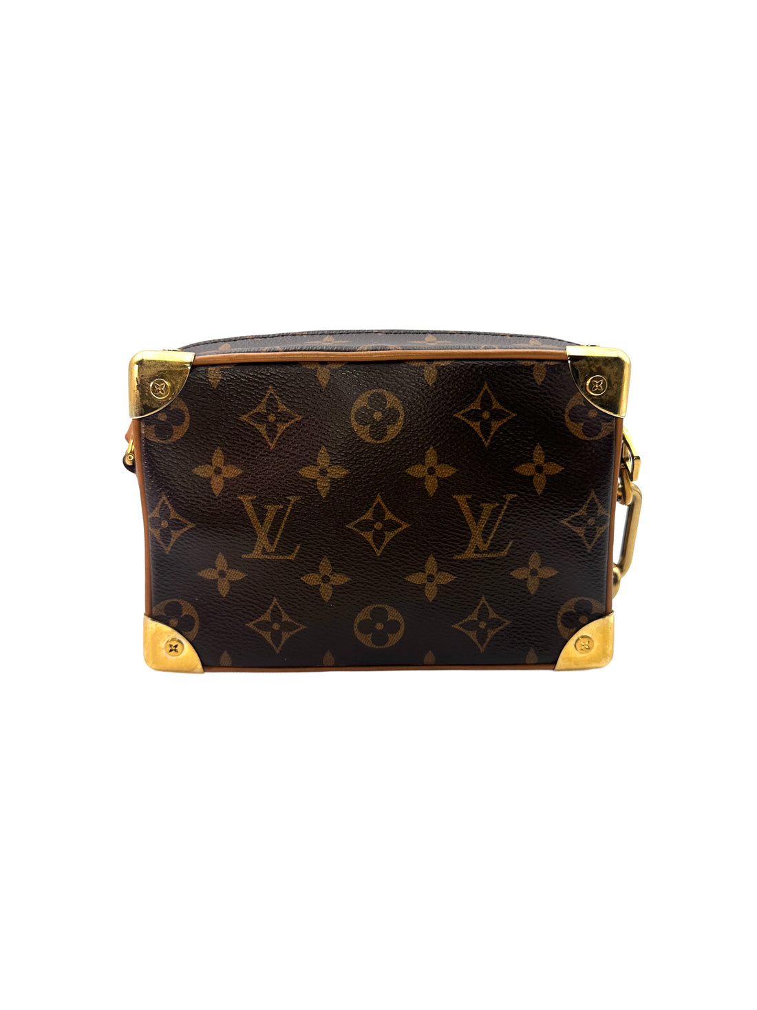 Louis Vuitton Mini Solf Trunk Brown Monogram Leather Crossbody Bag With Gold Hardware LV1797