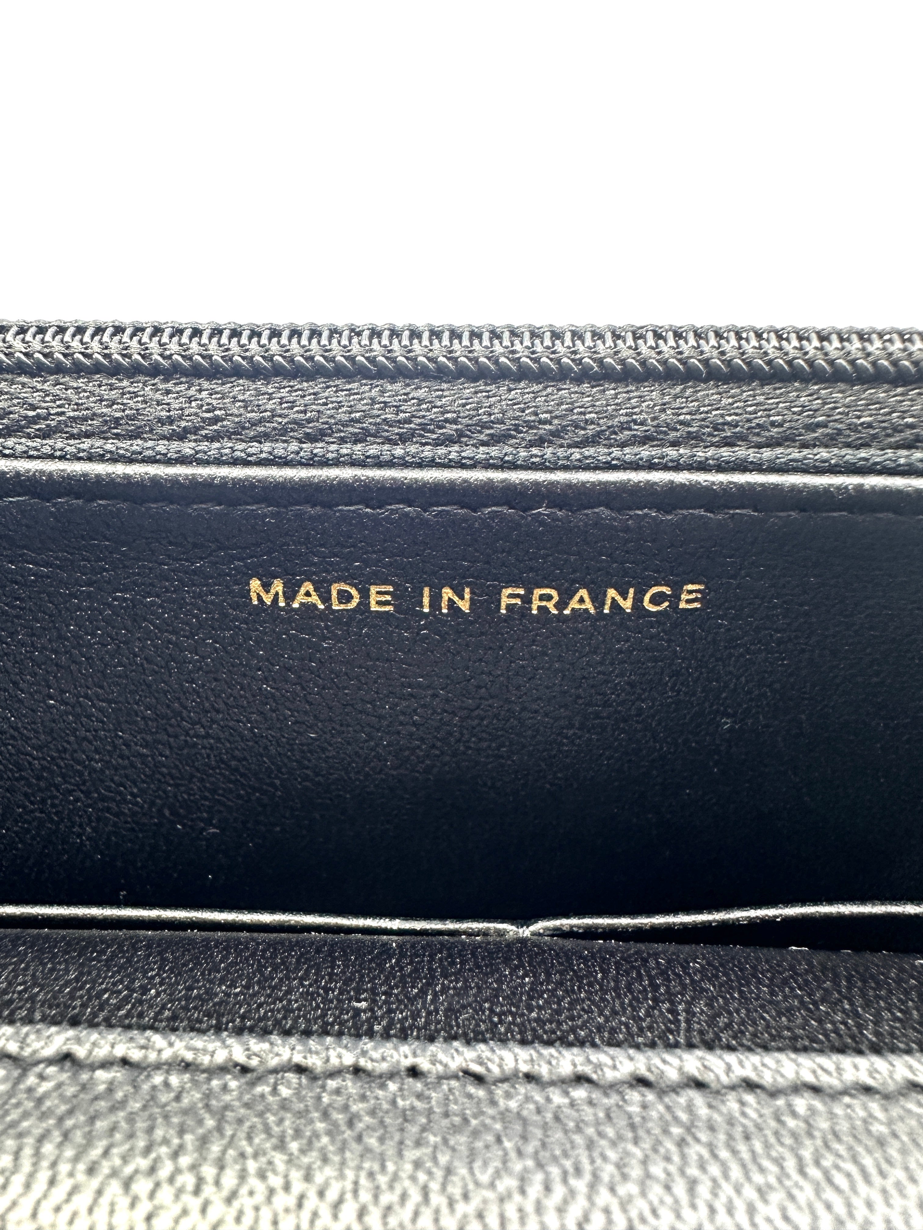 Chanel Black Quilted Leather Wallet On Chain With Gold Buckle(N6***CJ) CC1276