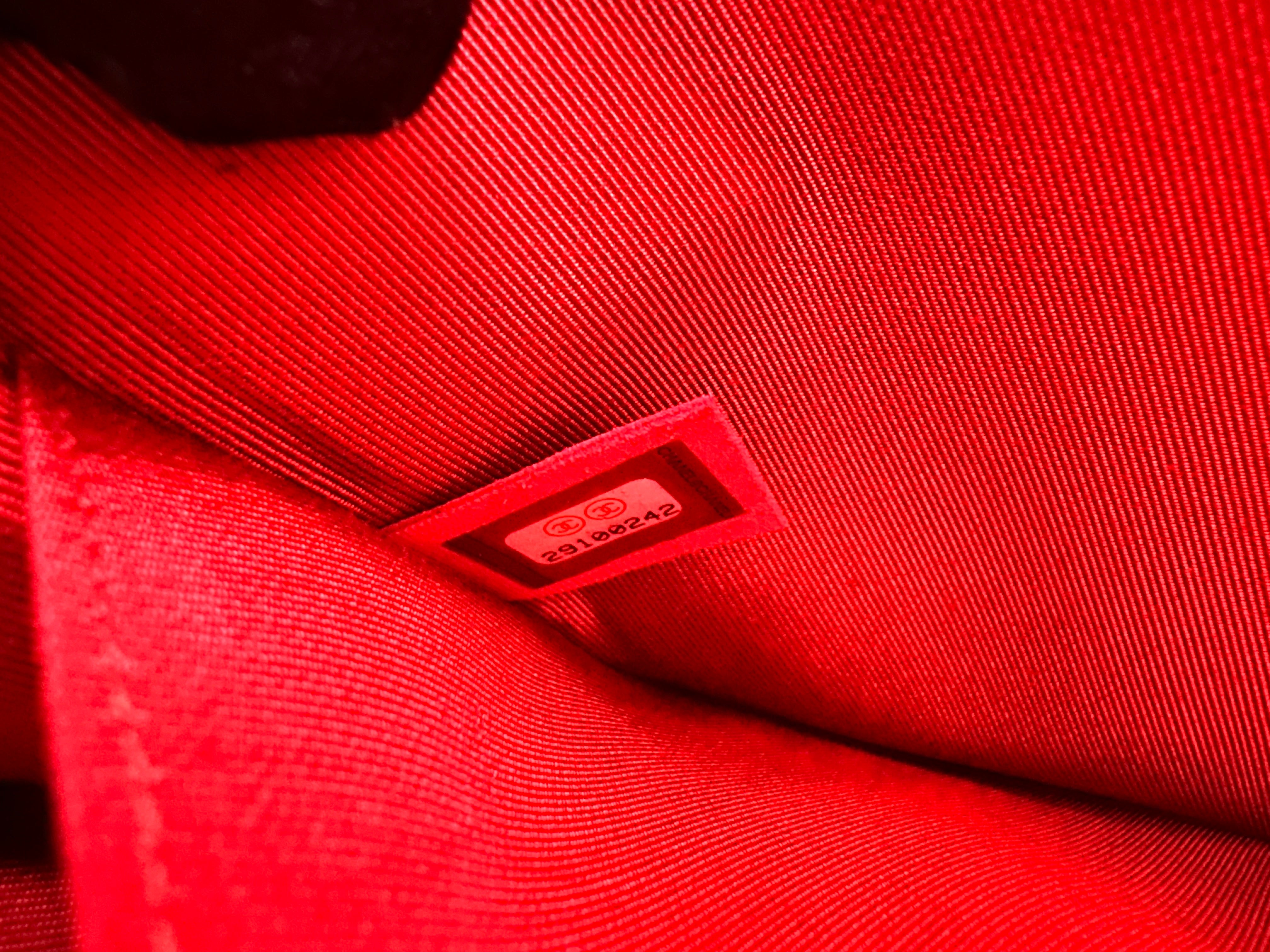 Chanel North South LeBoy Red Chevron Quilted Leather Shoulder Bag With Gold Buckle(29***42) CC1268