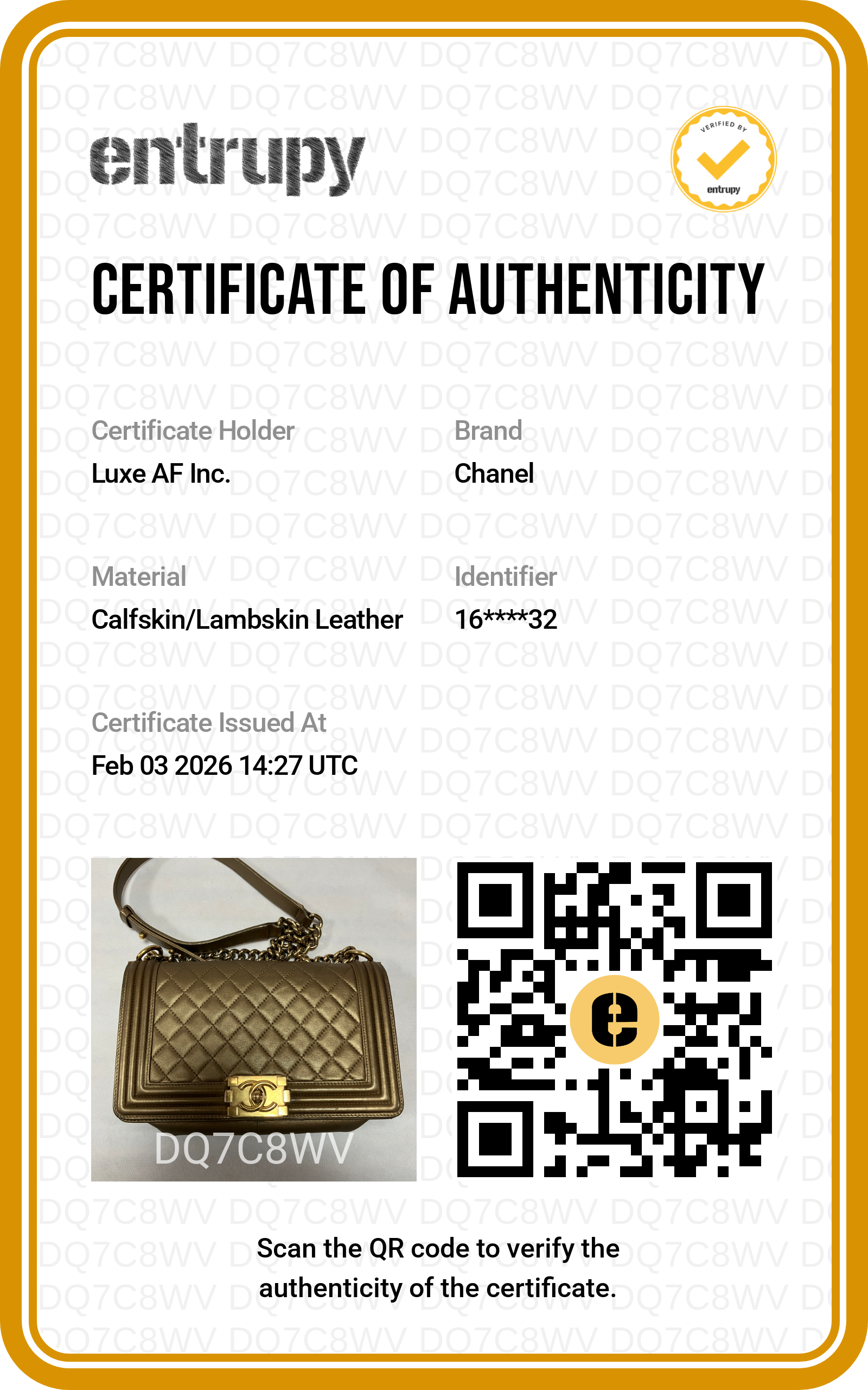 Chanel LeBoy Gold Quilted Leather Medium Size Flap Bag With Gold Buckle(16***32) CC1375
