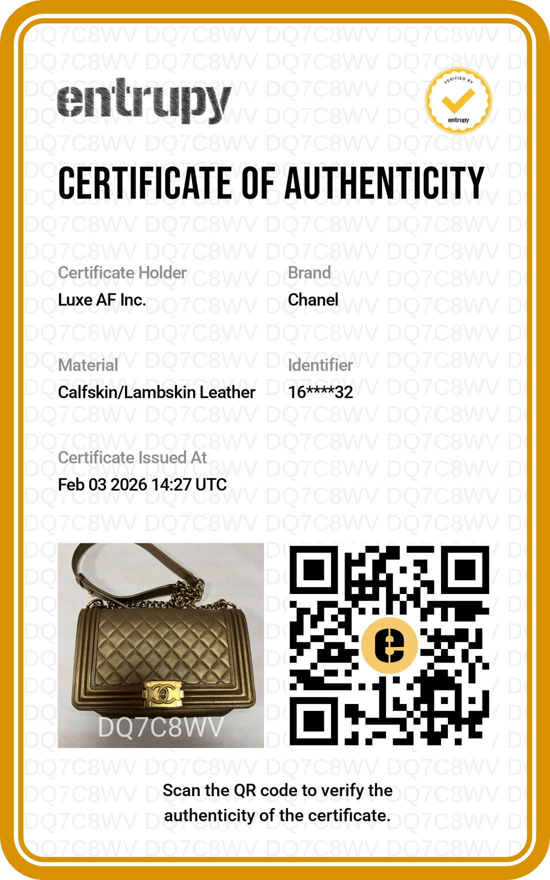 Chanel LeBoy Gold Quilted Leather Medium Size Flap Bag With Gold Buckle(16***32) CC1375