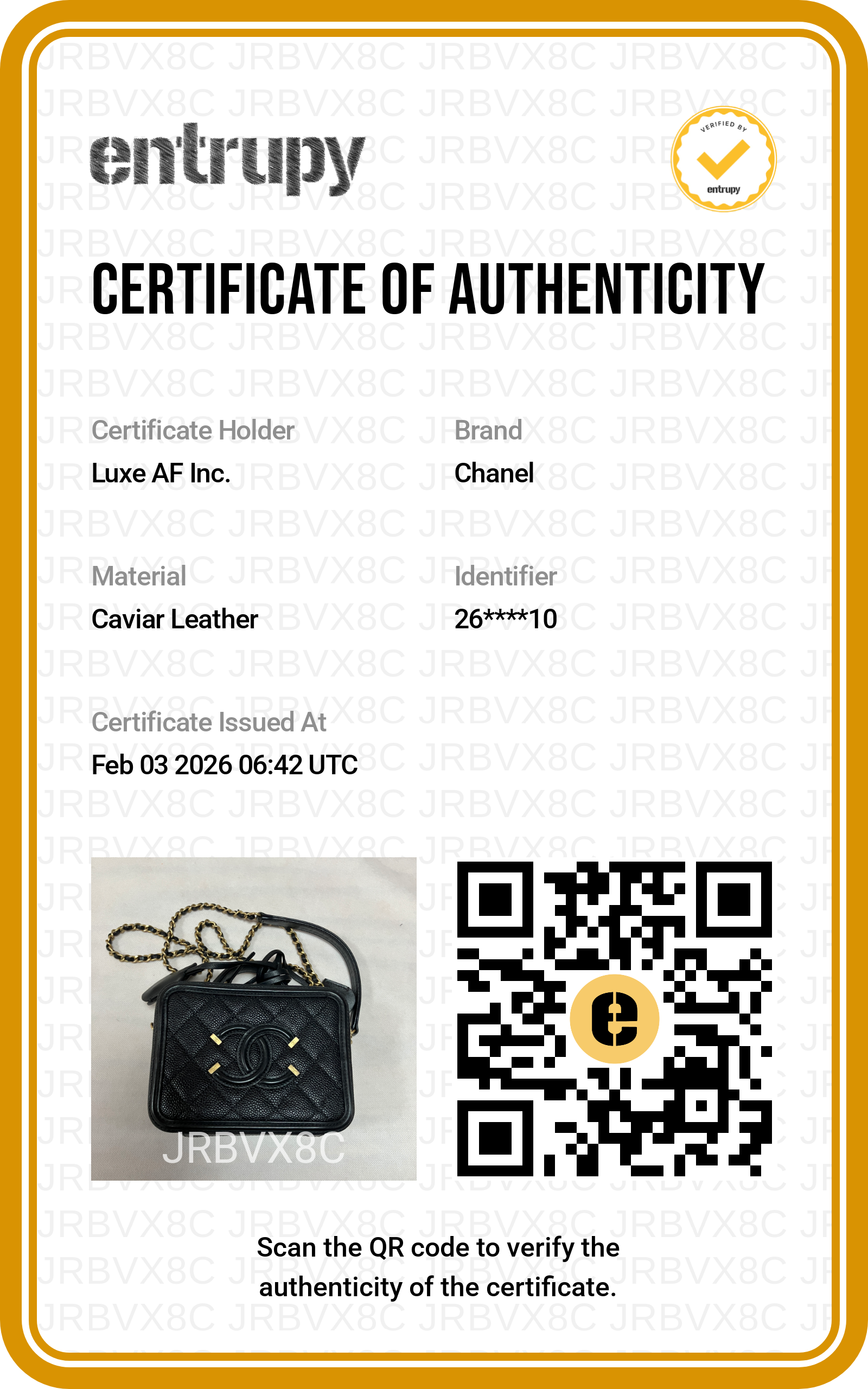 Chanel CC Filigree Black Caviar Calfskin Leather Vanity Case With Gold Hardware(26***10) CC1274