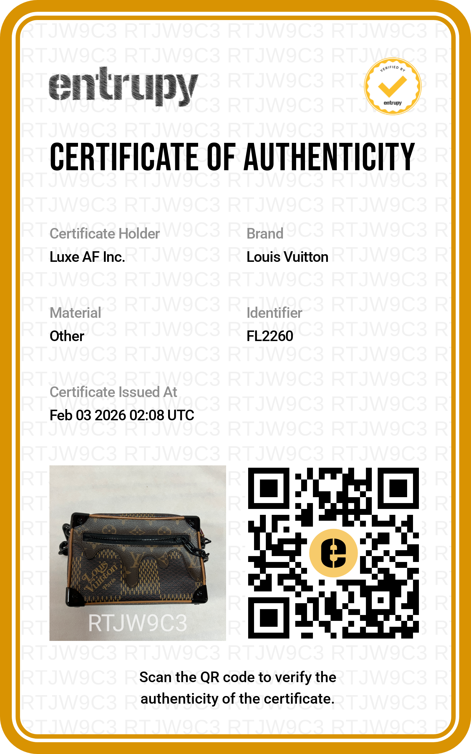 Louis Vuitton x Nigo Mini Solf Trunk Brown Damier Ebene Leather Shoulder Bag LV1795