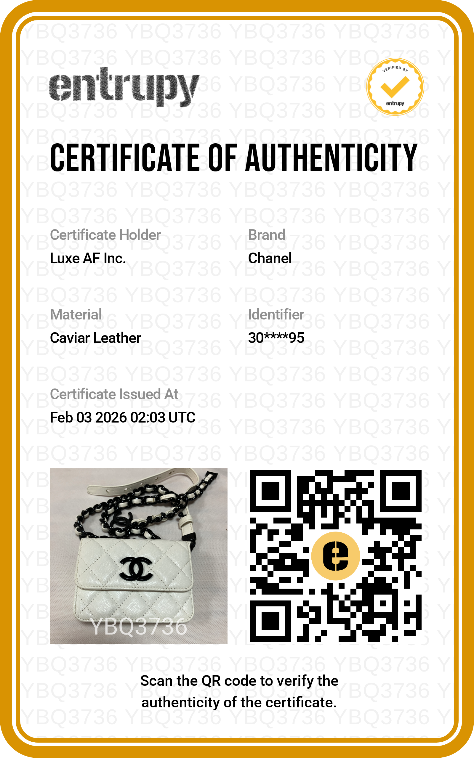 Chanel My Everything White Caviar Calfskin Leather Chain Shoulder Bag(30***95) CC1266