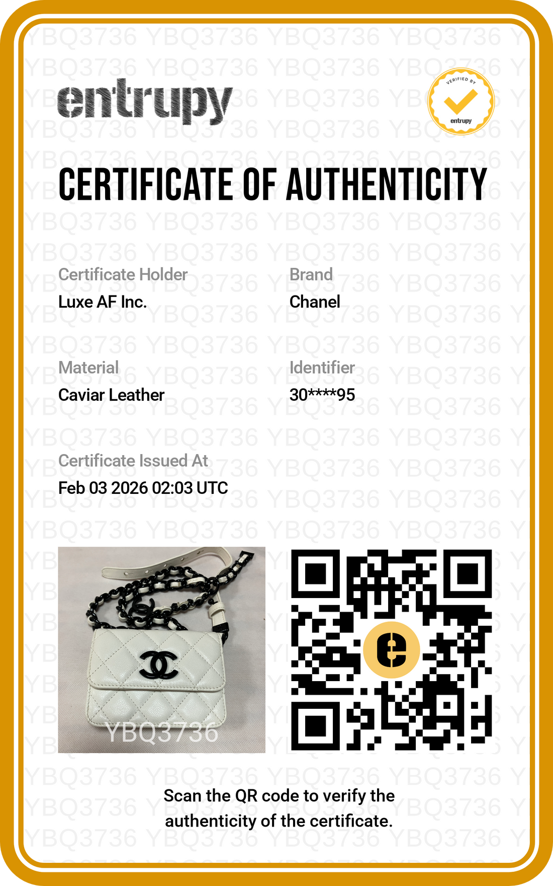 Chanel My Everything White Caviar Calfskin Leather Chain Shoulder Bag(30***95) CC1266