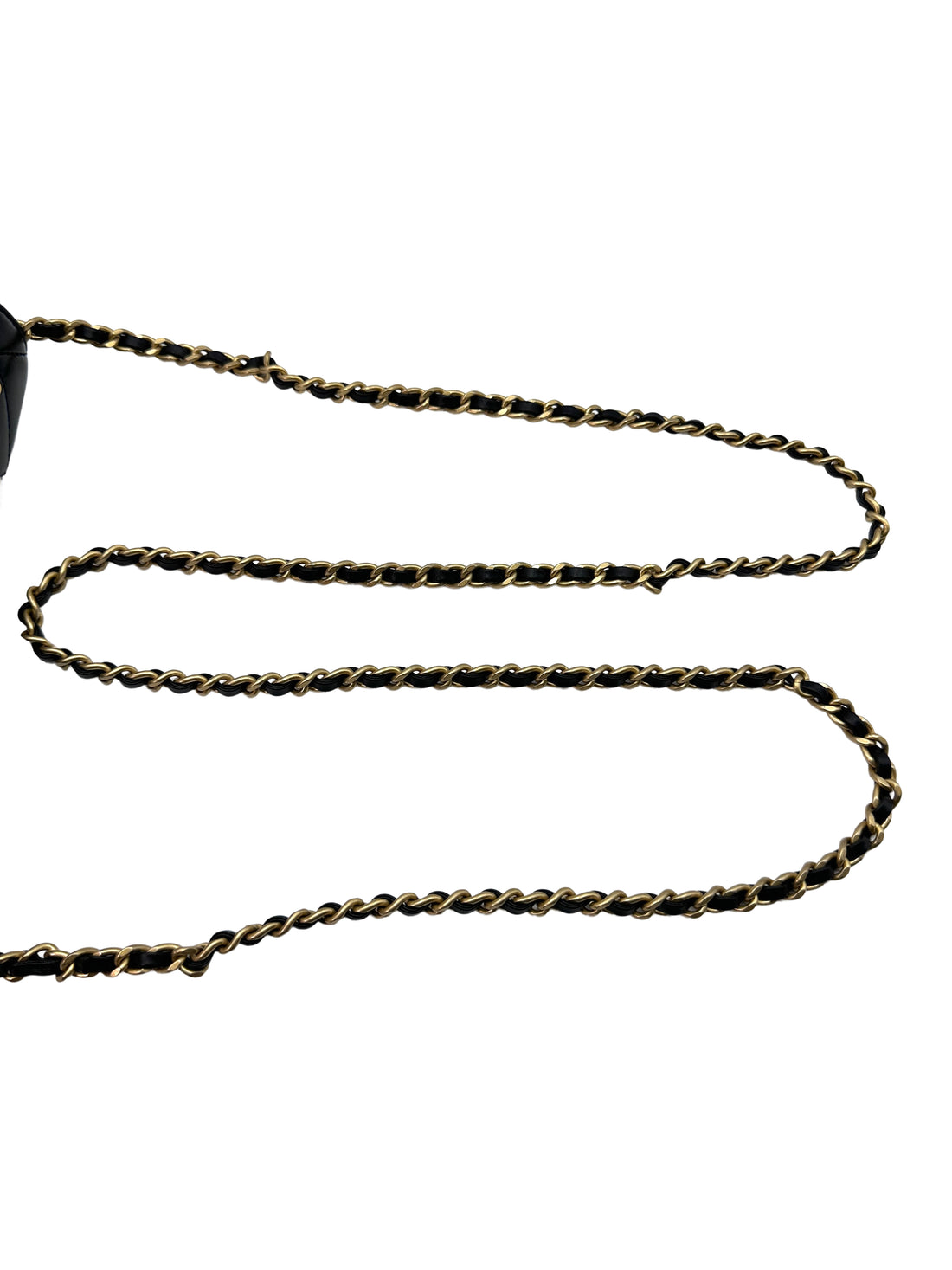 Chanel 24A Black Quilted Leather Pearl Flap Bag With Gold Hardware(H9***78) CC1278