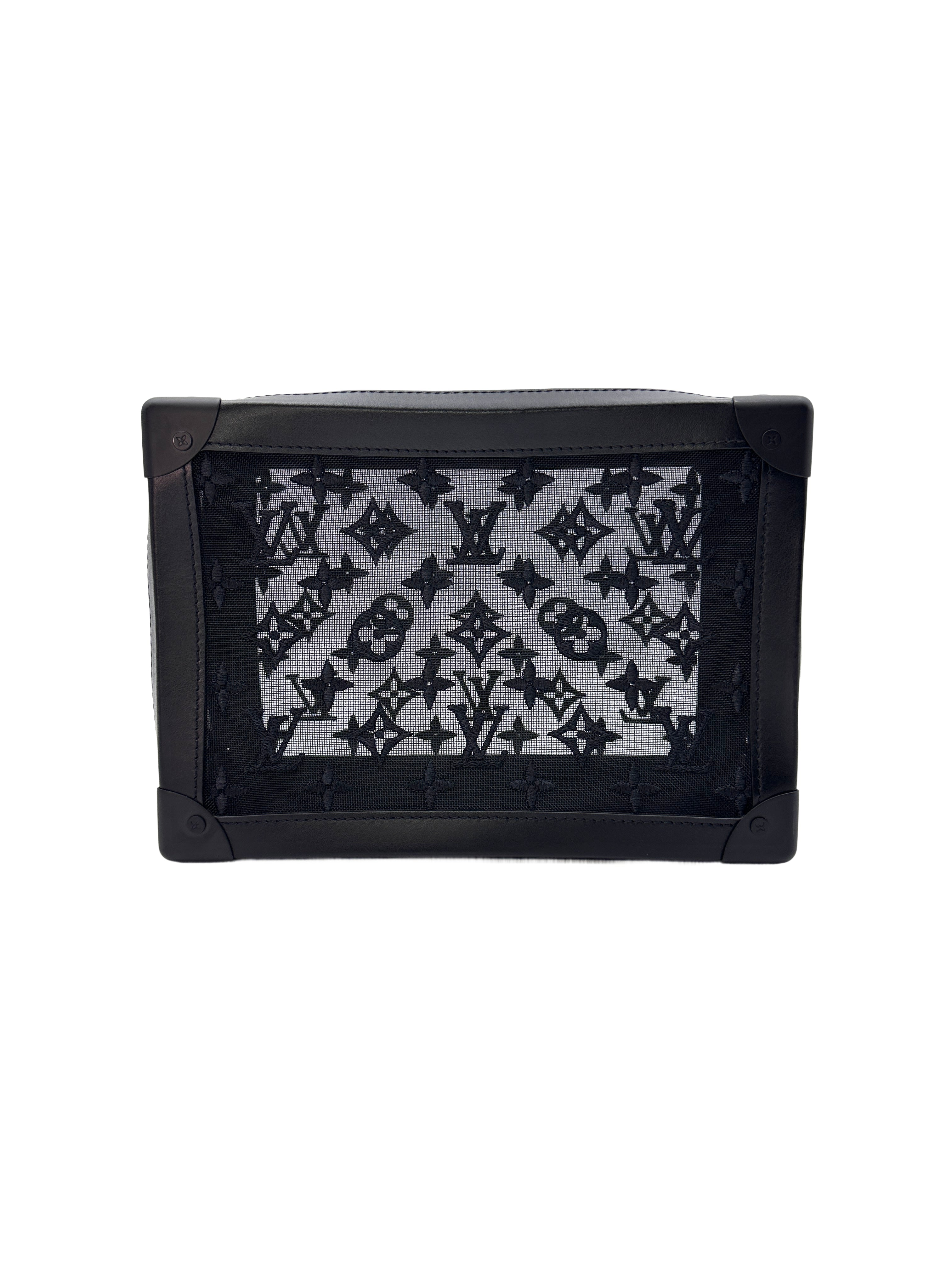 Louis Vuitton Mesh Solf Trunk Black Shoulder Bag LV1808