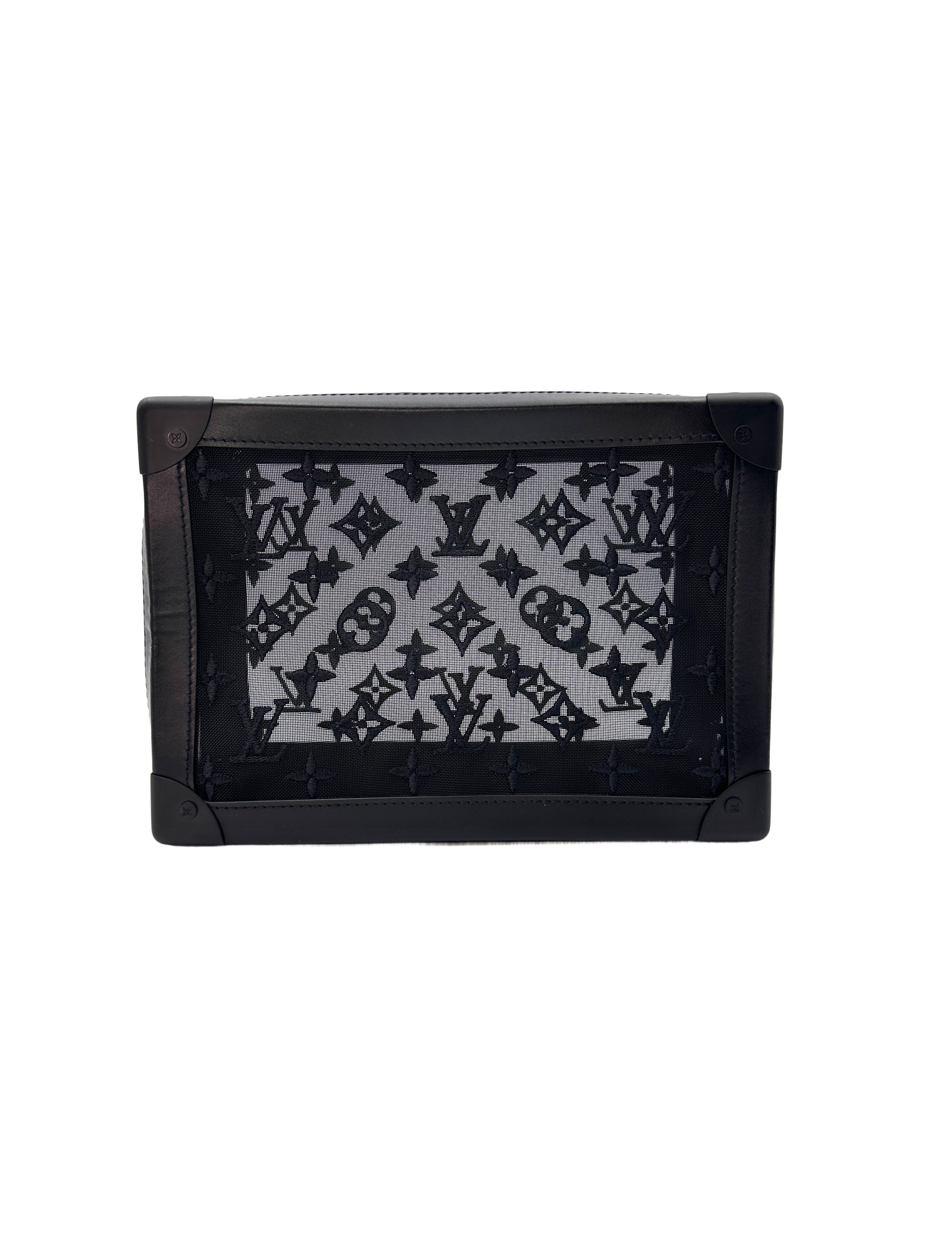 Louis Vuitton Mesh Solf Trunk Black Shoulder Bag LV1808