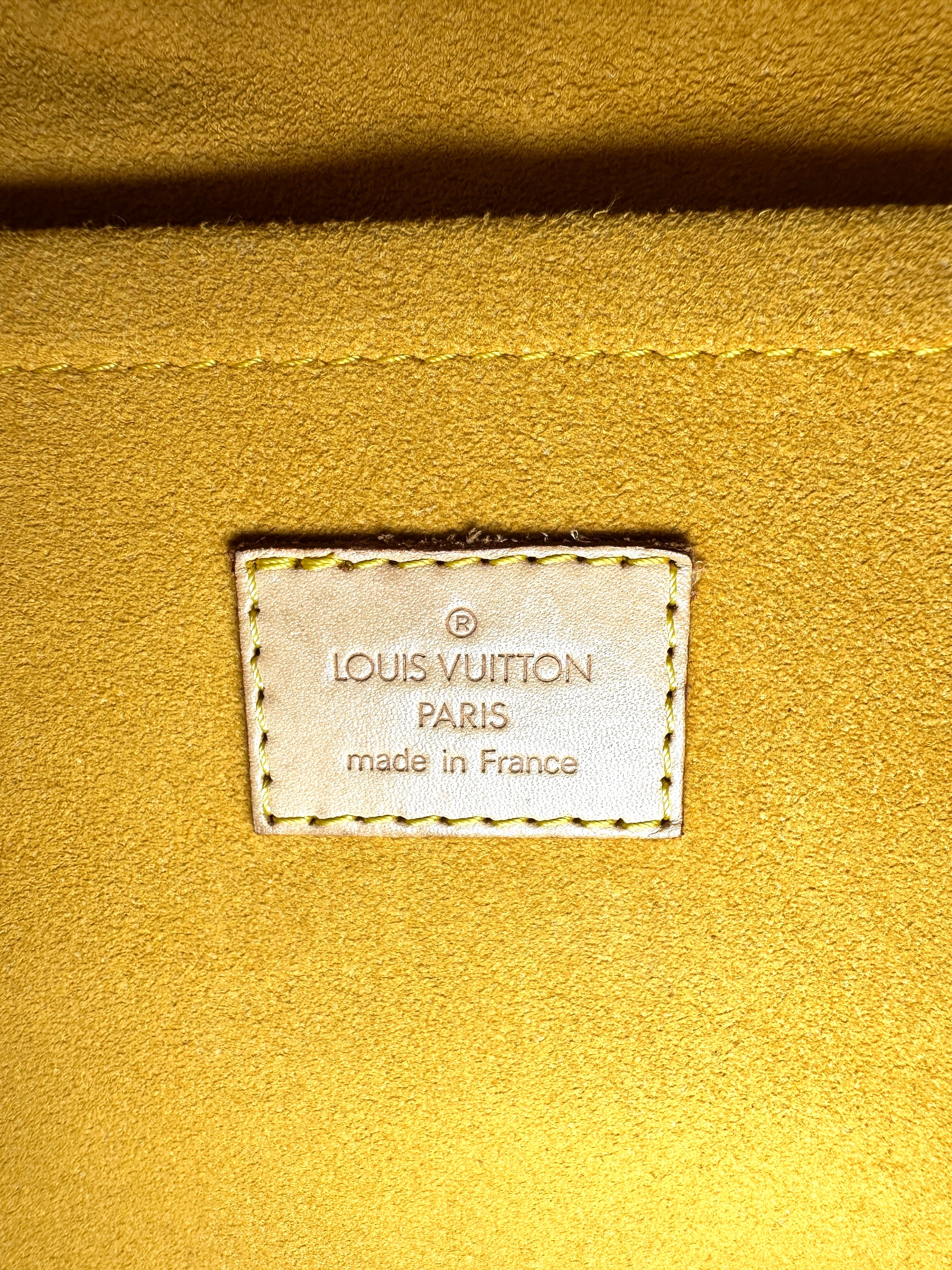 Louis Vuitton Speedy Blue Monogram Denim Leather Handle Bag LV1804