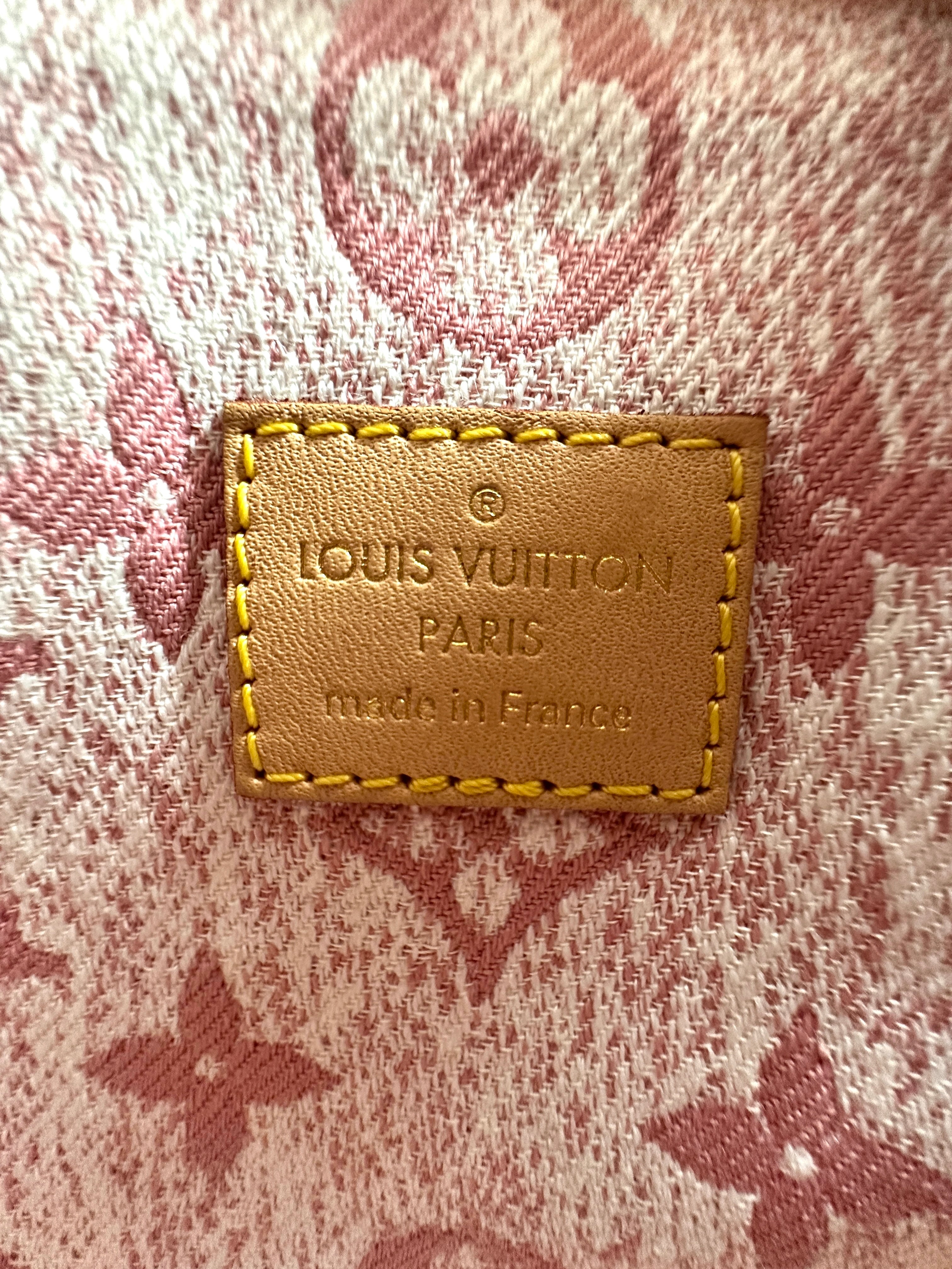 Louis Vuitton Nano Speedy Pink Monogram Jacquard Denim Handle Bag LV1801-1