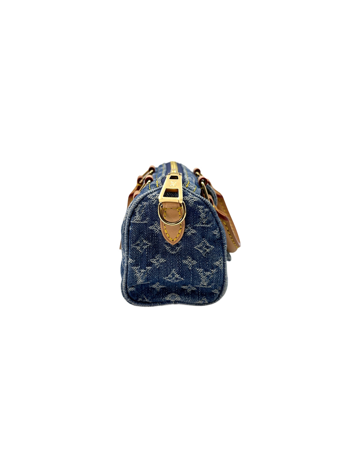 Louis Vuitton Nano Speedy Monogram Mini Blue Denim Crossbody Bag  LV1800