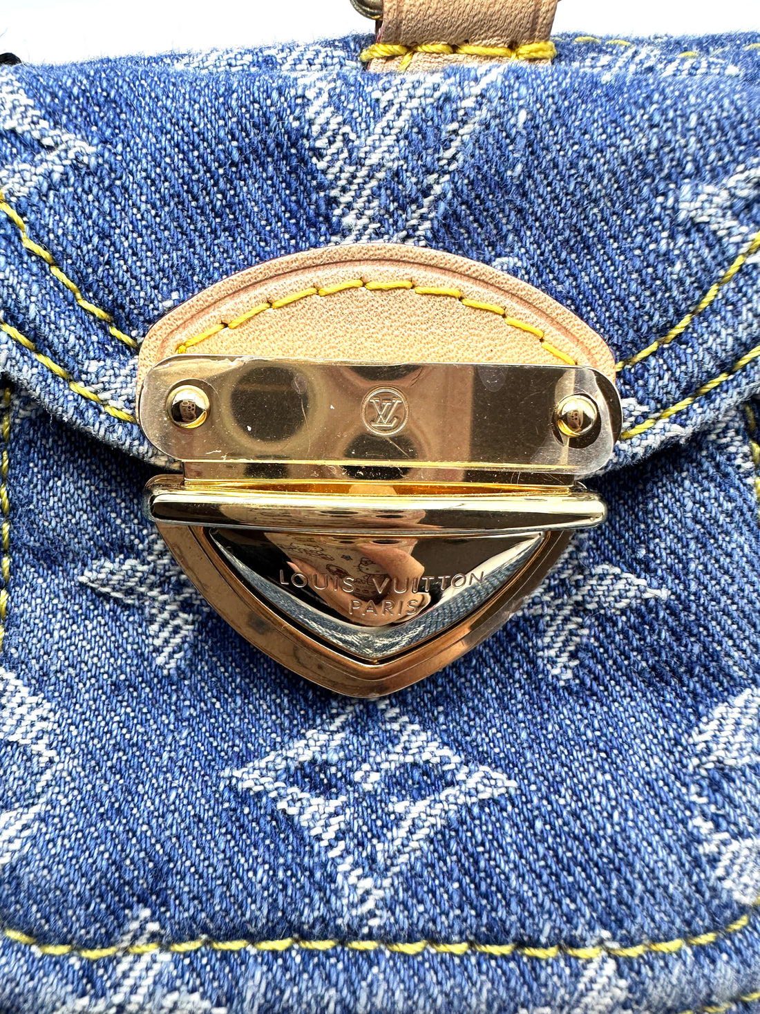Louis Vuitton Nano Speedy Monogram Mini Blue Denim Crossbody Bag  LV1800