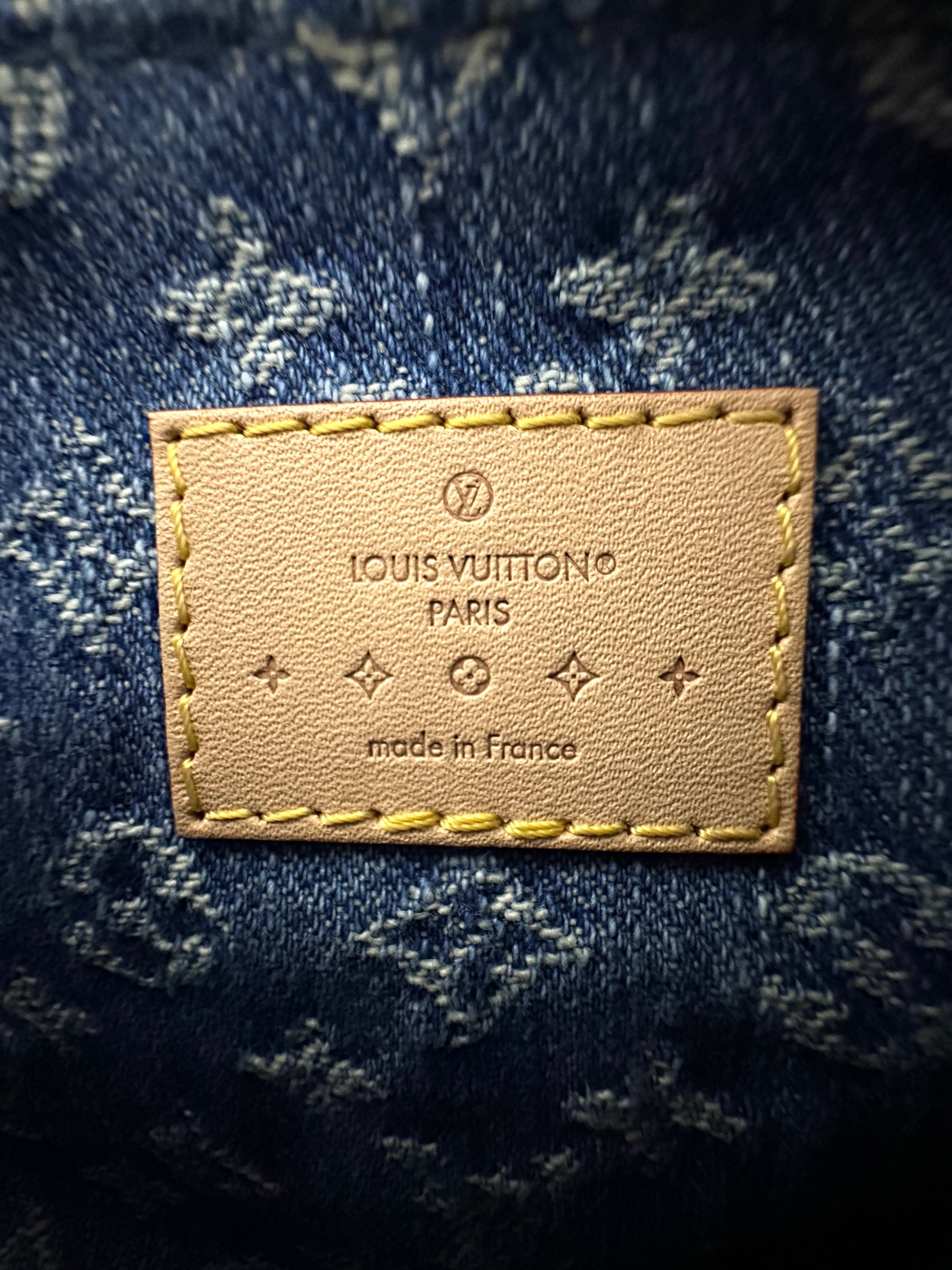 Louis Vuitton Nano Speedy Monogram Mini Blue Denim Crossbody Bag  LV1800