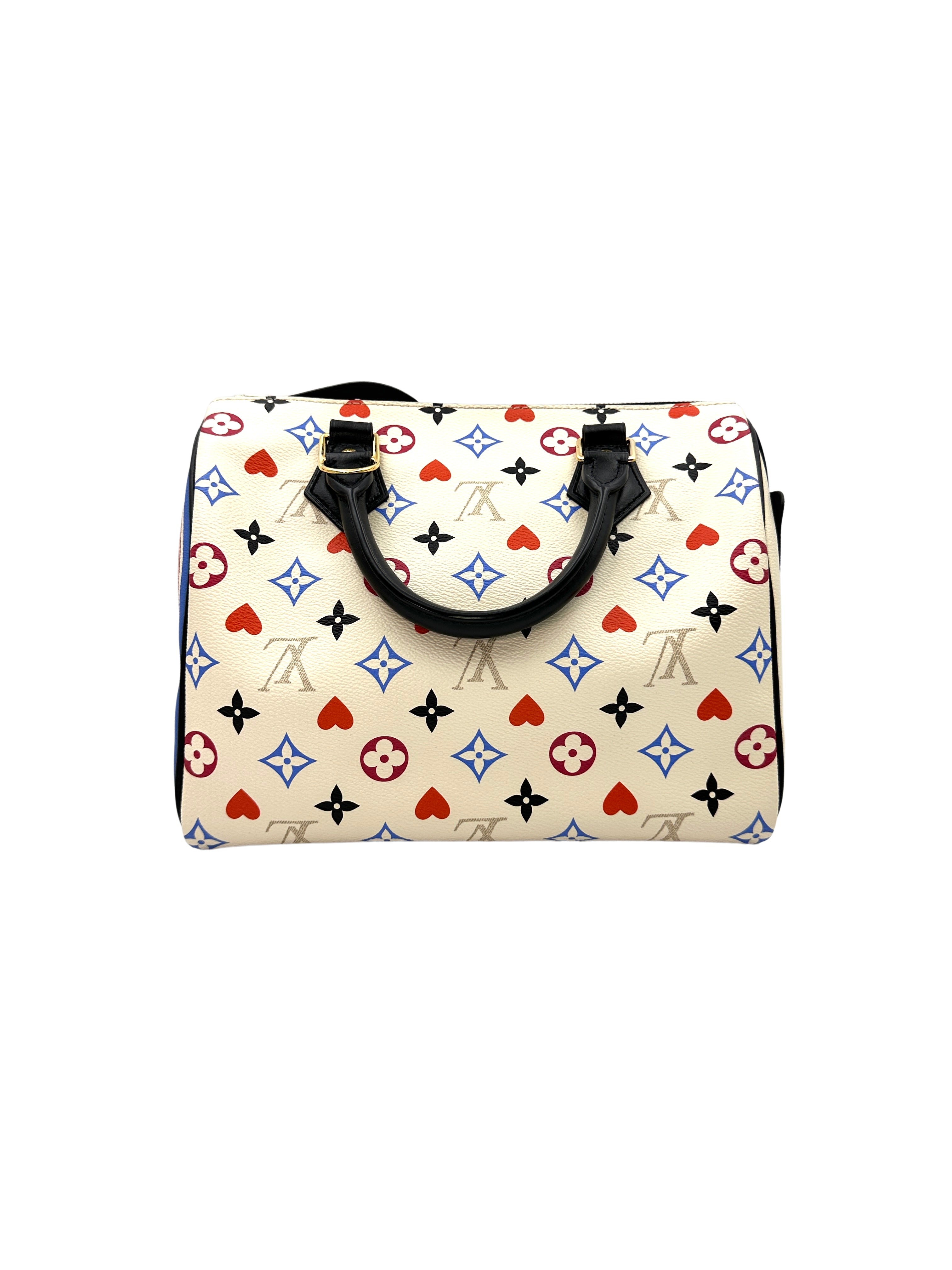 Louis Vuitton Speedy 25 Game On Blanc Monogram Handle Bag LV1807