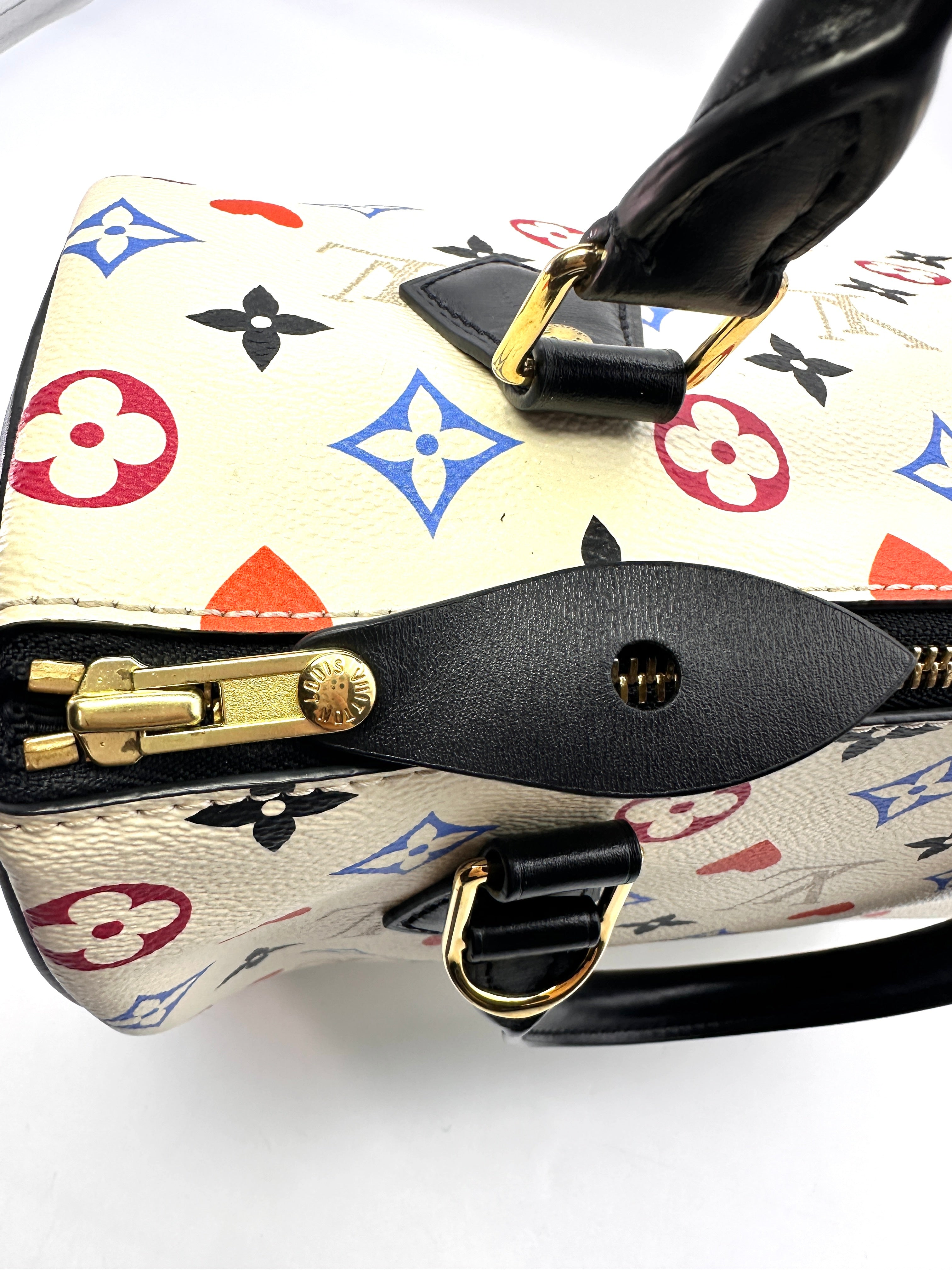 Louis Vuitton Speedy 25 Game On Blanc Monogram Handle Bag LV1807