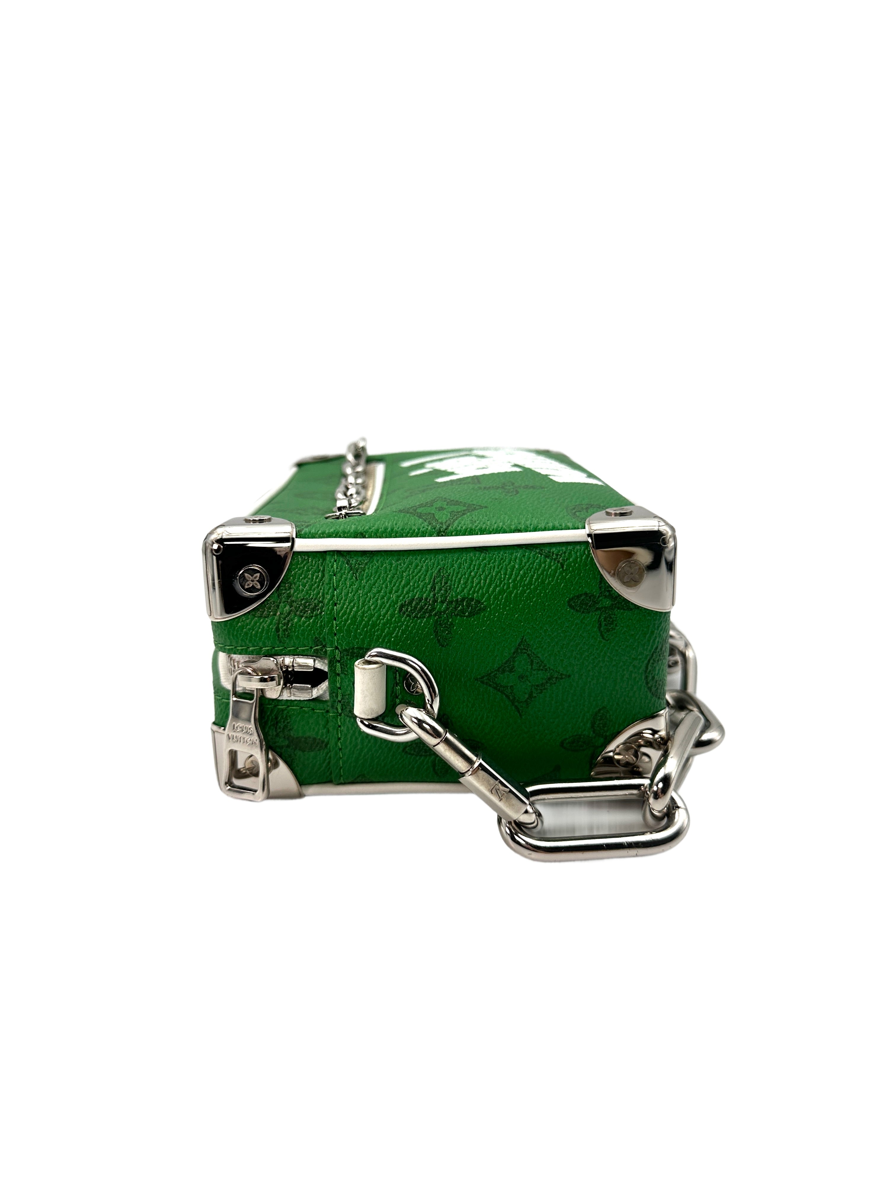Louis Vuitton Solf Trunk Green Monogram Chain Shoulder Bag LV1802-1