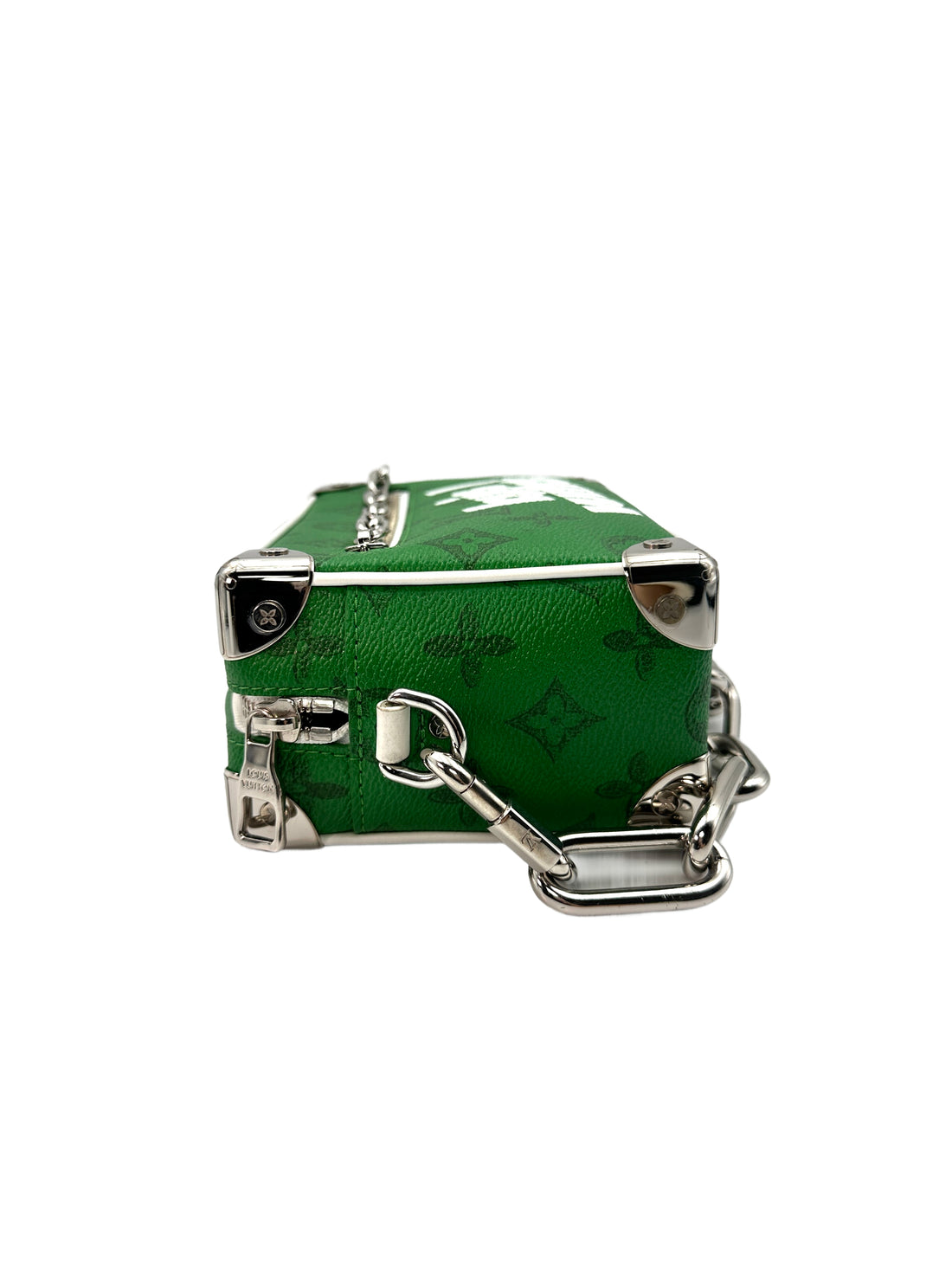 Louis Vuitton Solf Trunk Green Monogram Chain Shoulder Bag LV1802-1