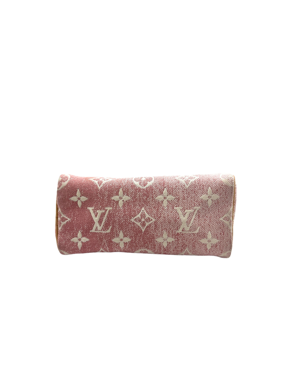 Louis Vuitton Nano Speedy Pink Monogram Jacquard Denim Handle Bag LV1801-1