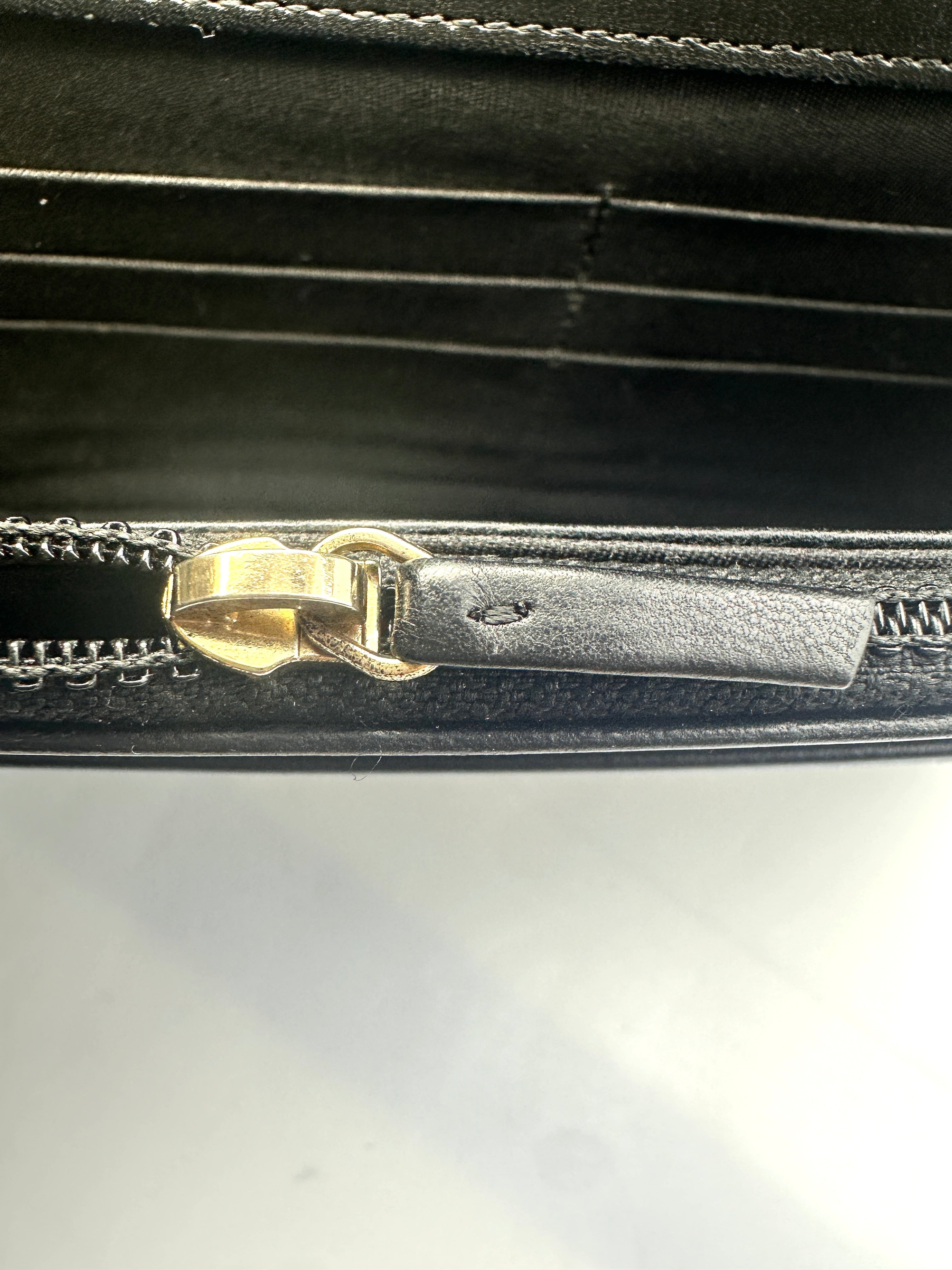 Chanel LeBoy Black Chevron Leather Flap Bag With Gold Buckle(28***68) CC1279
