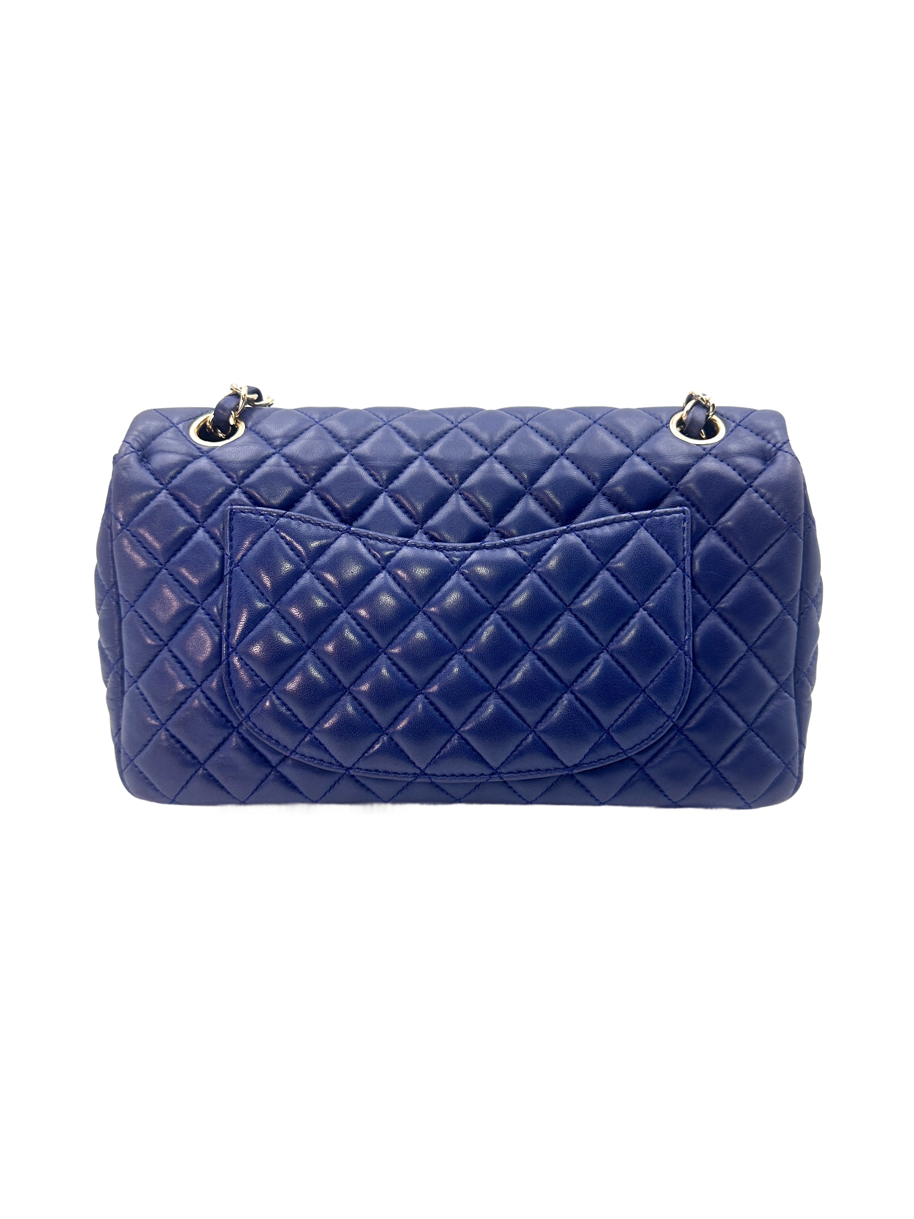 Chanel Limited Edition Valentine's Day Charms Blue Quilted Leather Classic Flap Bag With Gold Hardware(13***41) CC1280