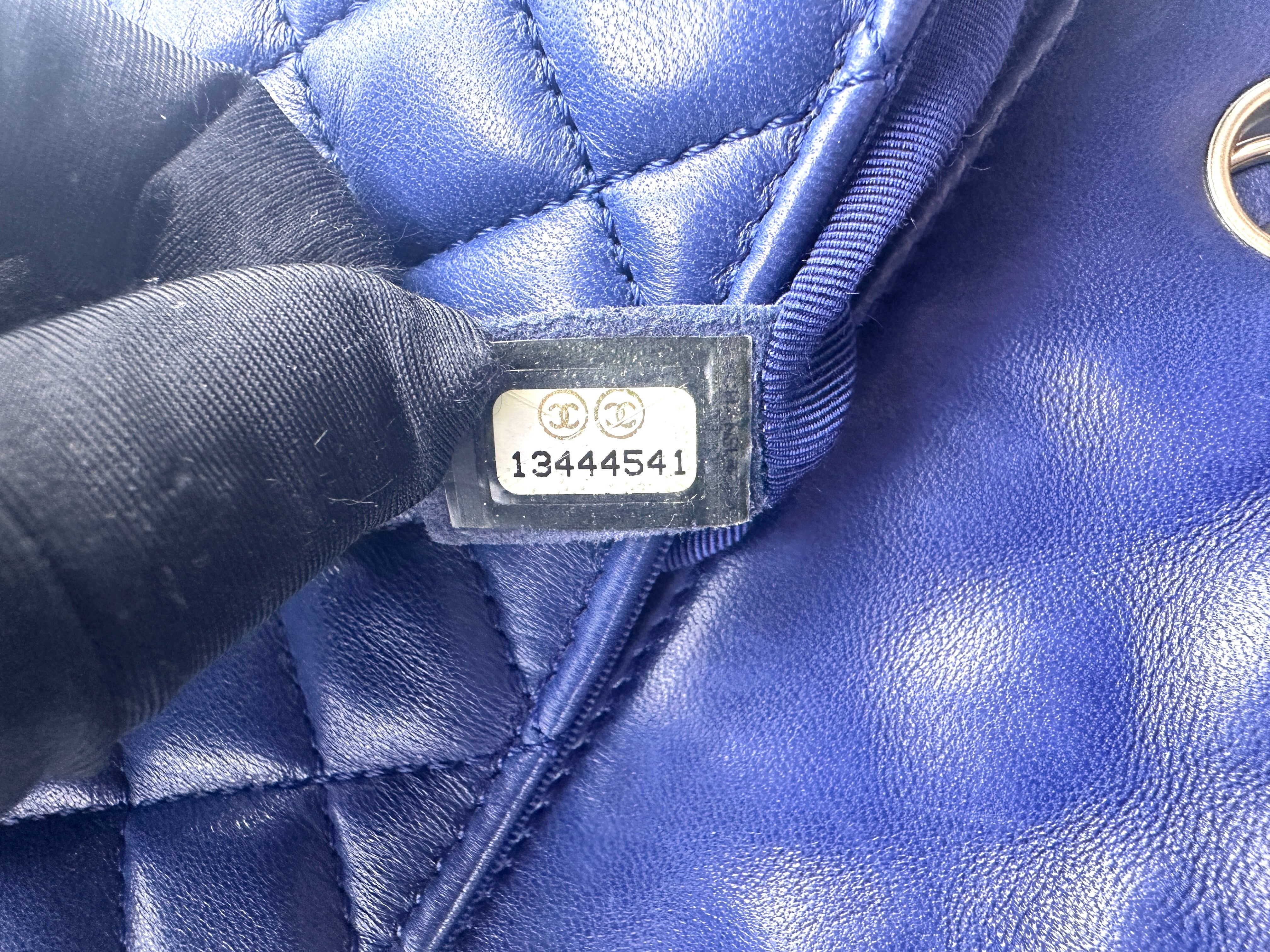 Chanel Limited Edition Valentine's Day Charms Blue Quilted Leather Classic Flap Bag With Gold Hardware(13***41) CC1280