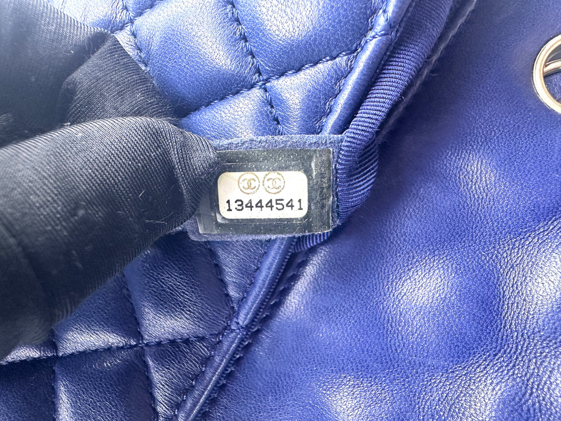 Chanel Limited Edition Valentine's Day Charms Blue Quilted Leather Classic Flap Bag With Gold Hardware(13***41) CC1280