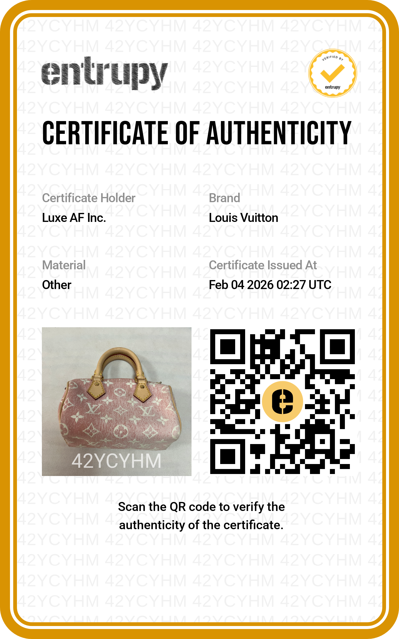 Louis Vuitton Nano Speedy Pink Monogram Jacquard Denim Handle Bag LV1801-1